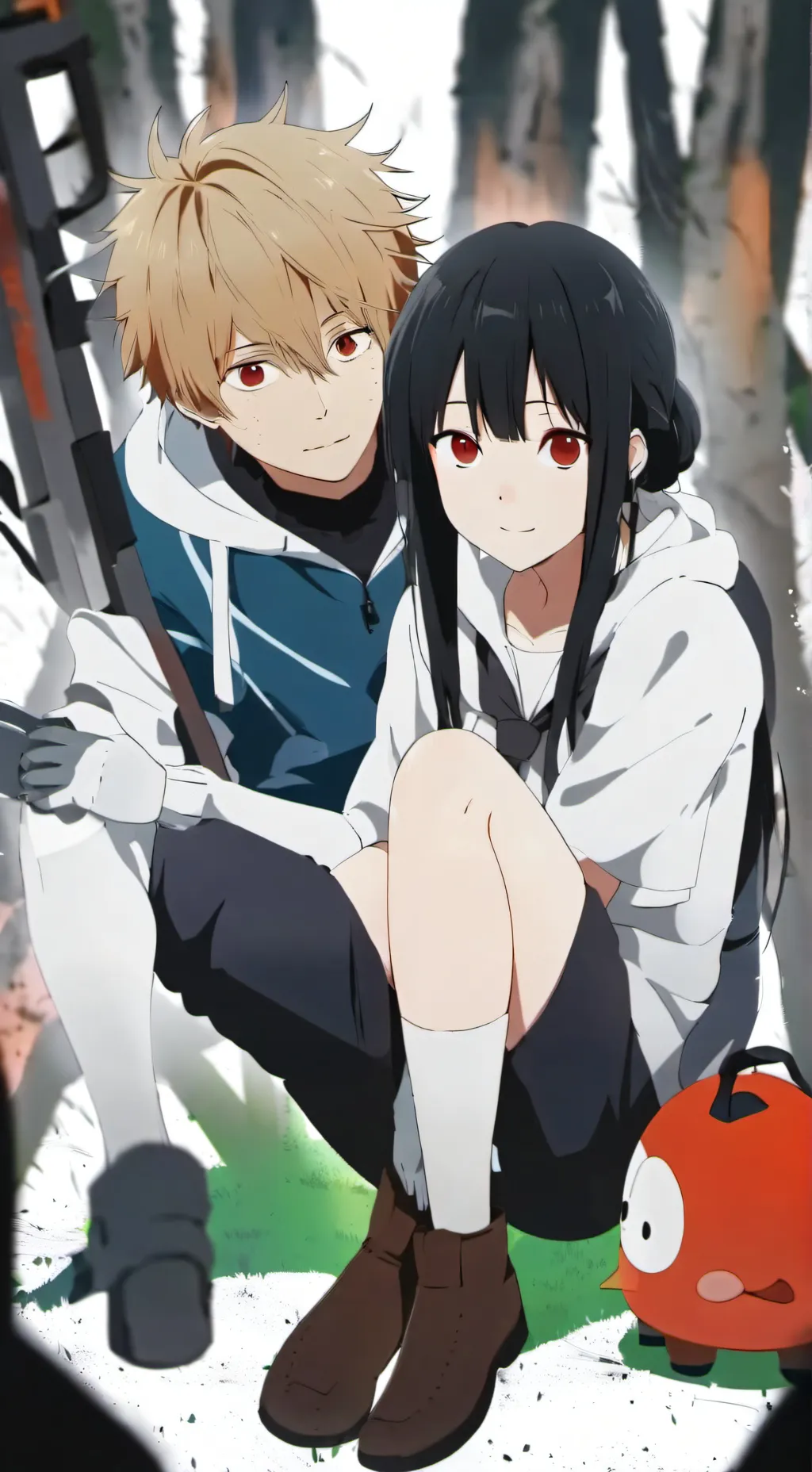 ai character: denji and Anna background