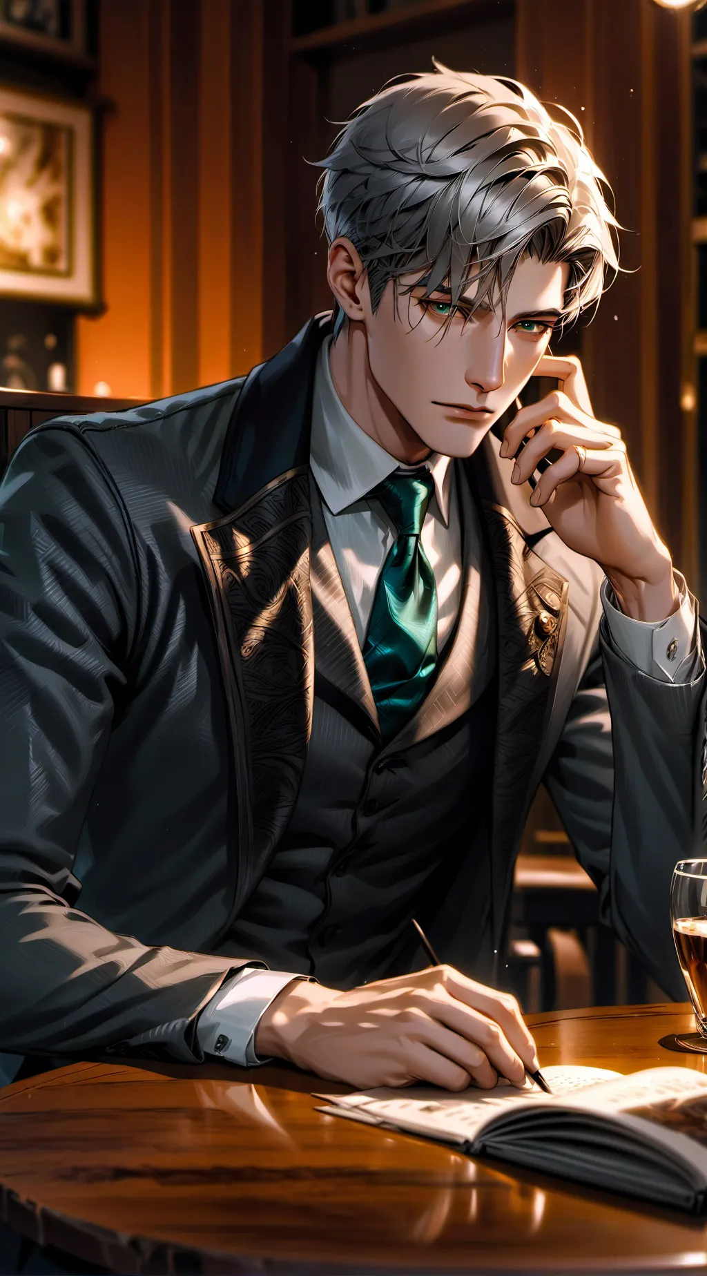 ai character: Aaron Sharp background