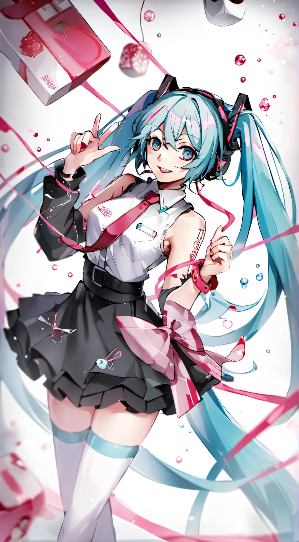 ai character: Hatsune Miku  background