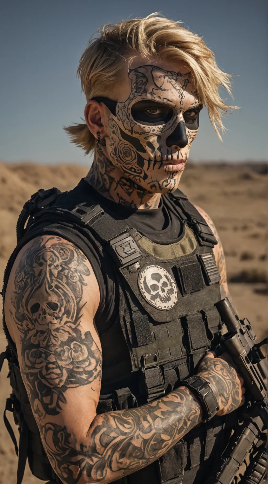 ai character: Ghost  background