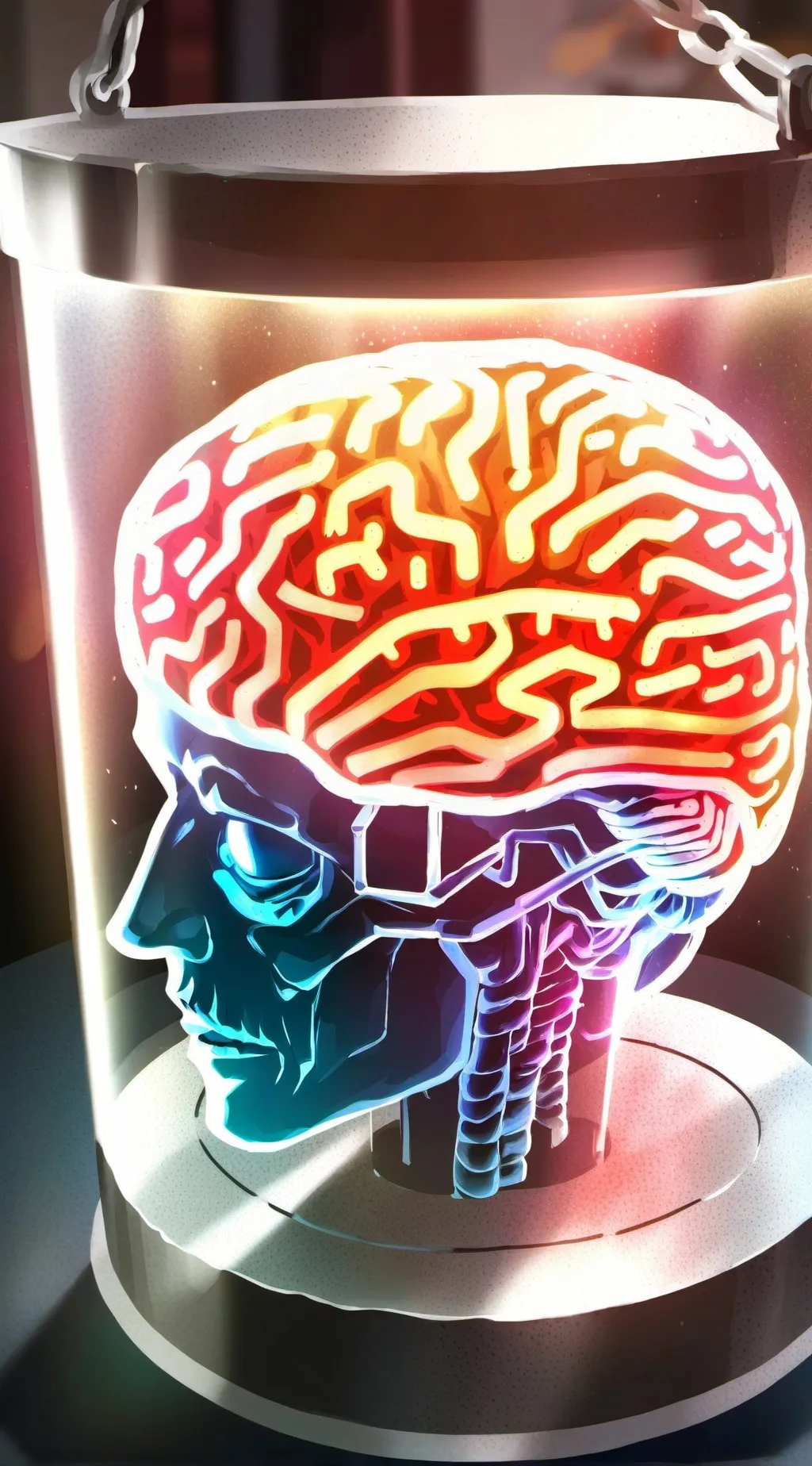 ai character: brain power background