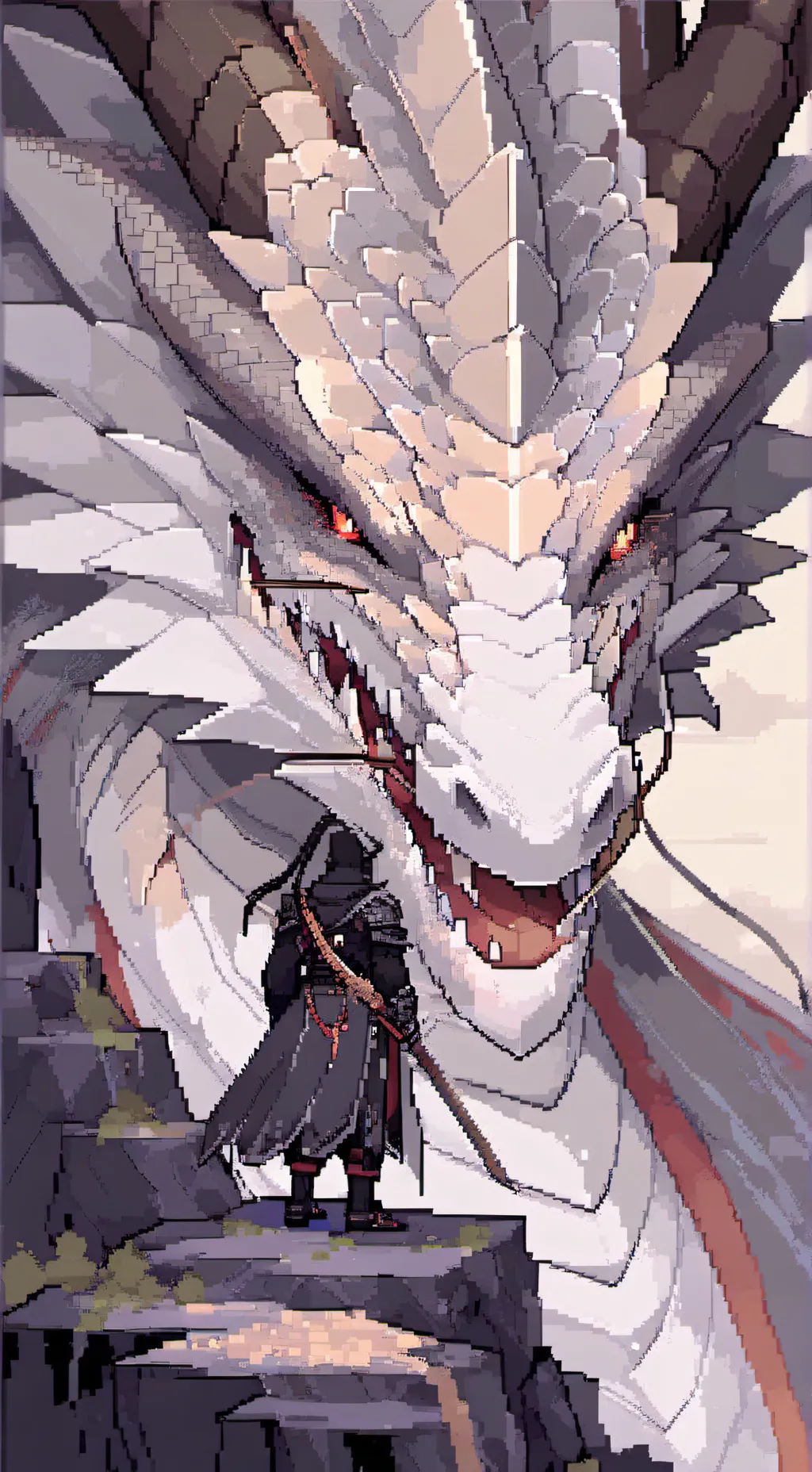 ai character: girl dragon background