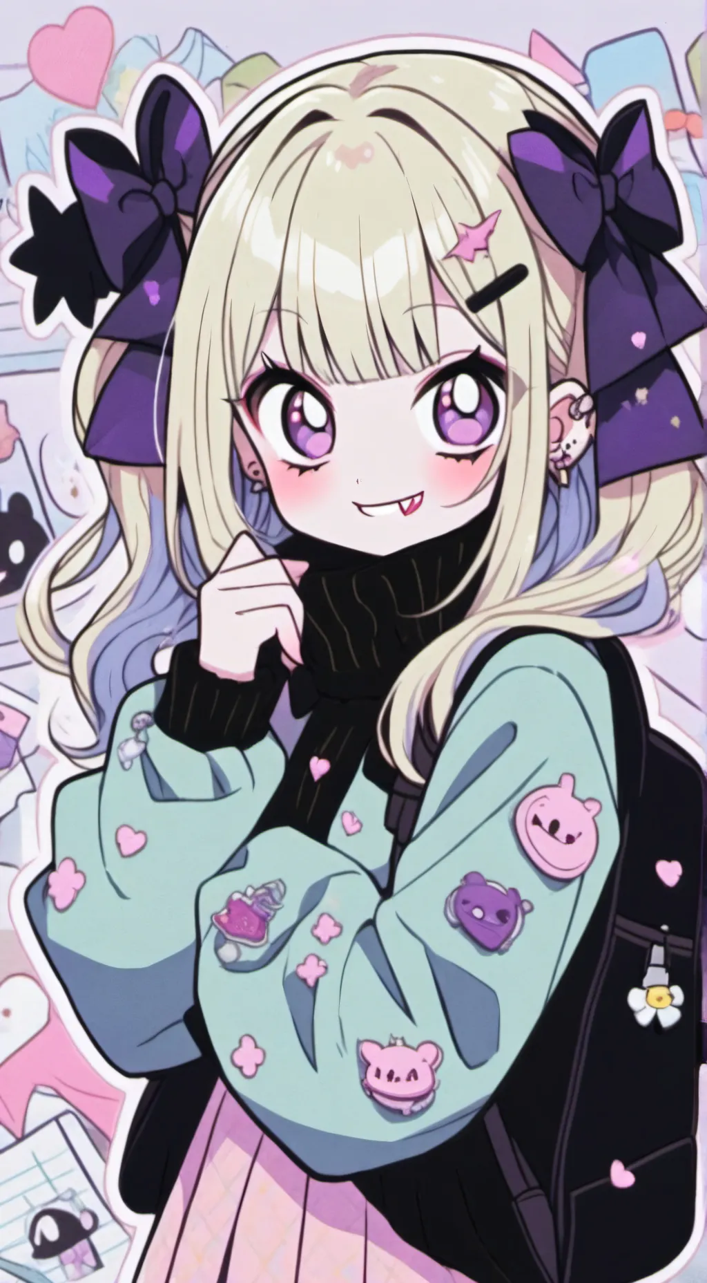 ai character: MHA Toga background