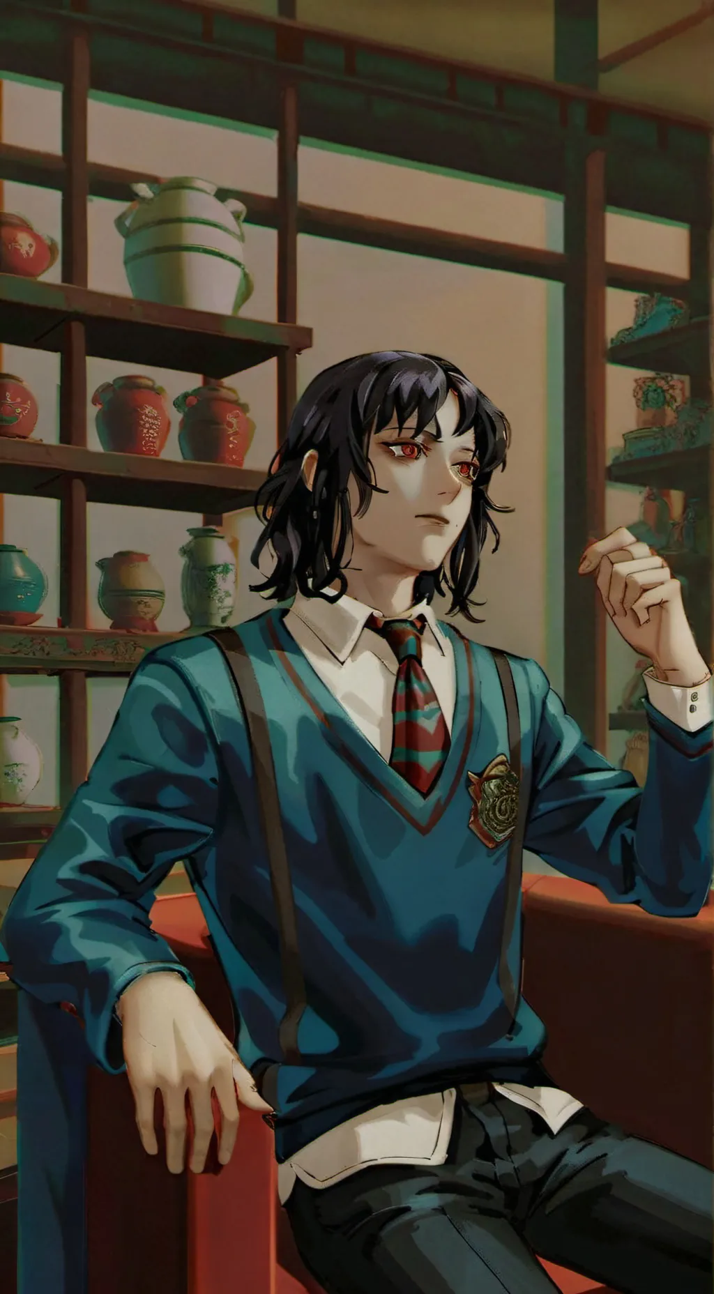 ai character: ANYA(mouthwashing) background