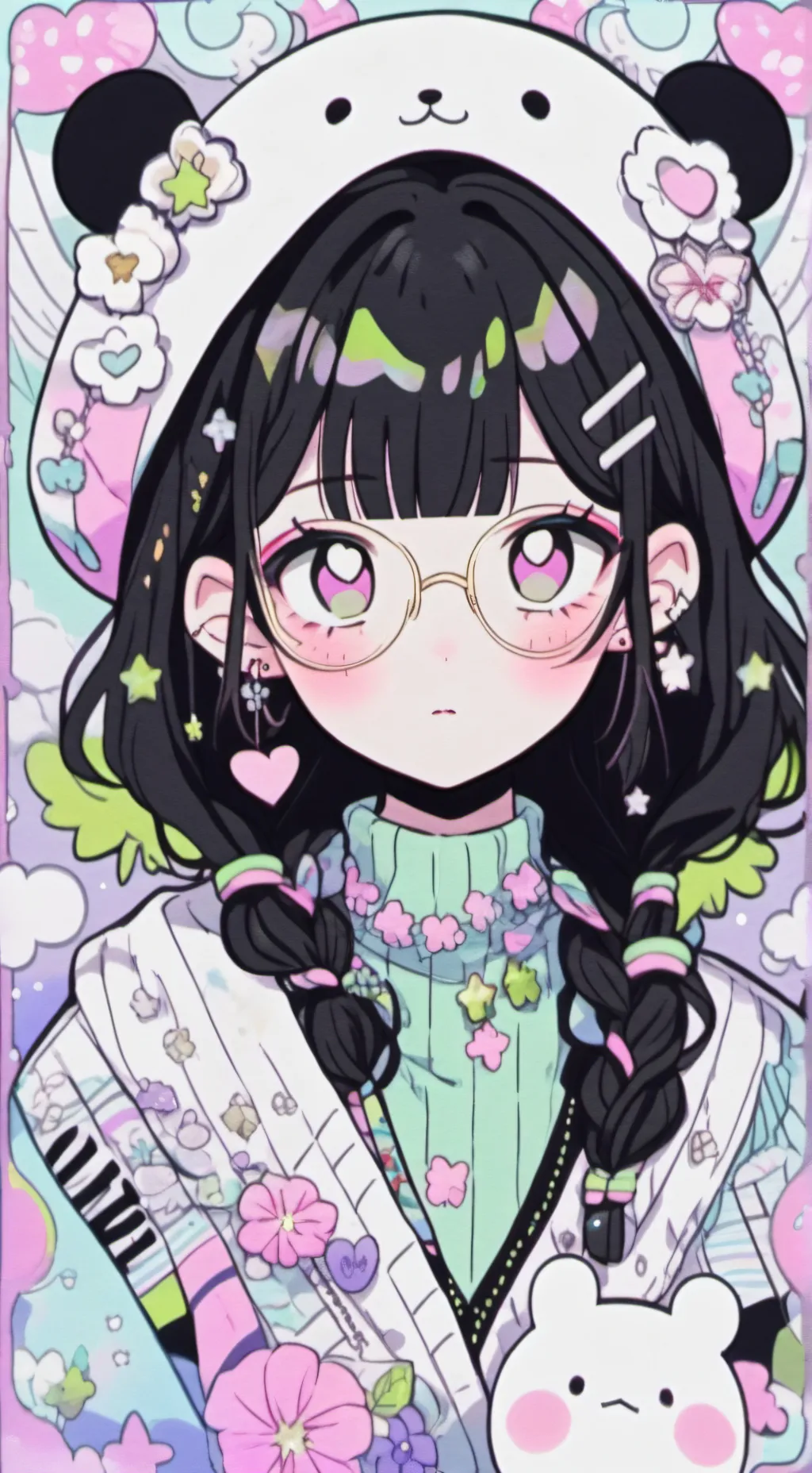 ai character: lean°°🌷🤍 background