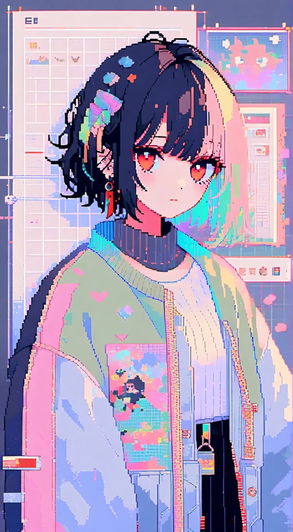 ai character: emo girl background