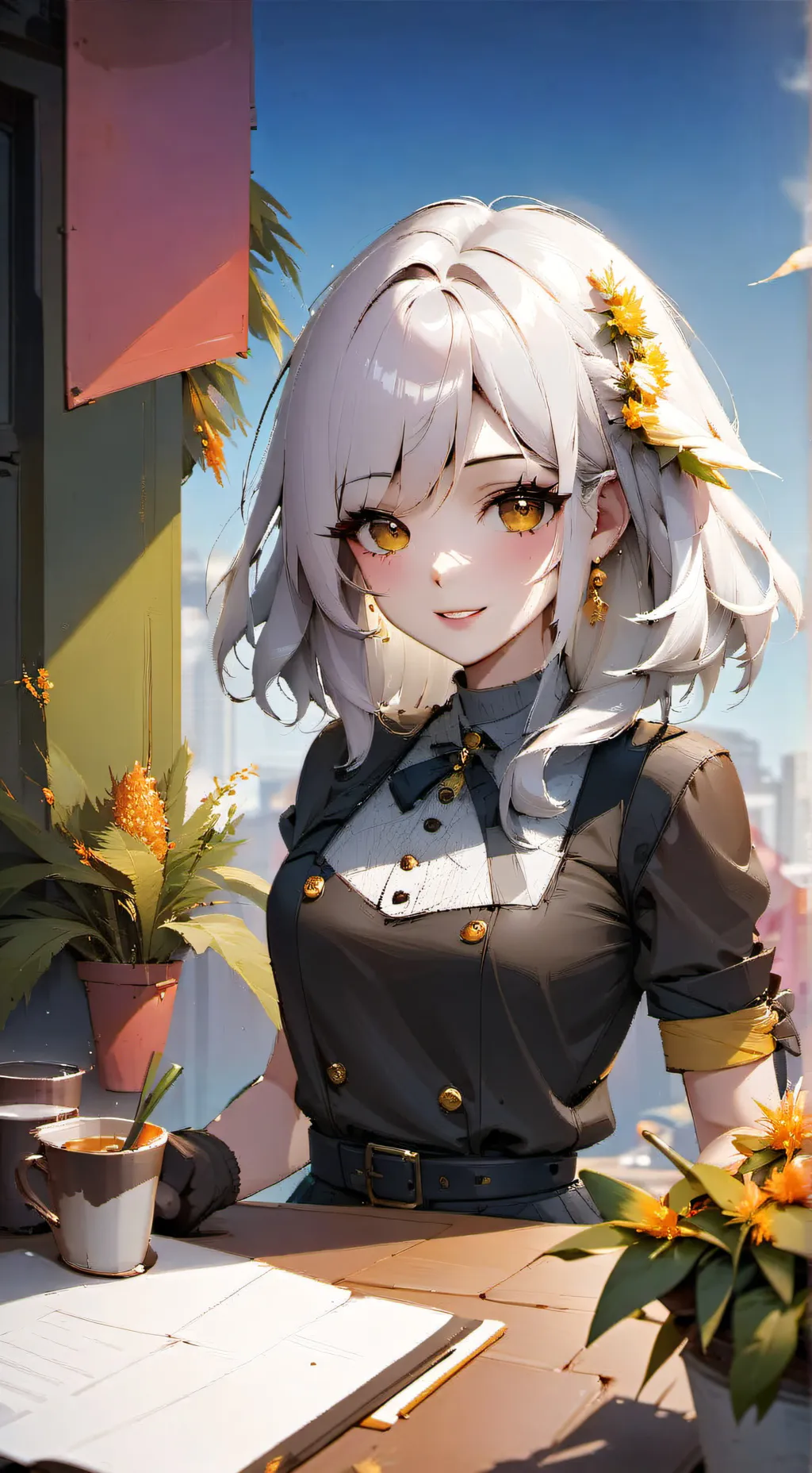 ai character: Coppermine background