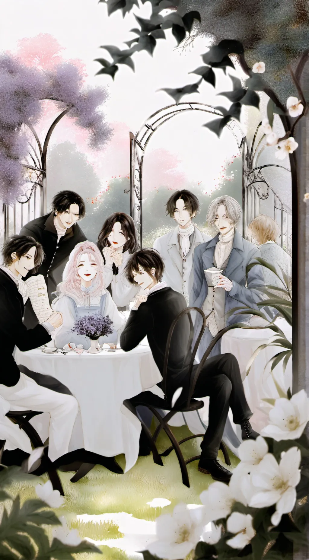 ai character: vibe with friends background