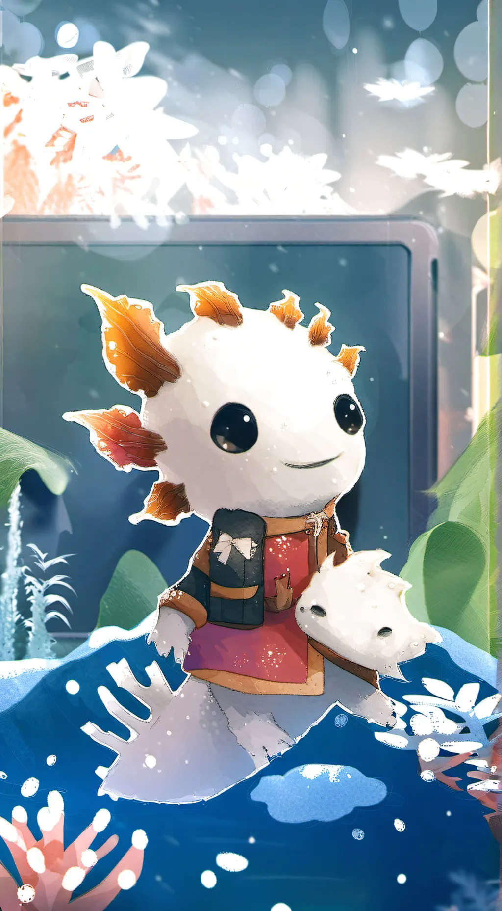 ai character: axolotl background