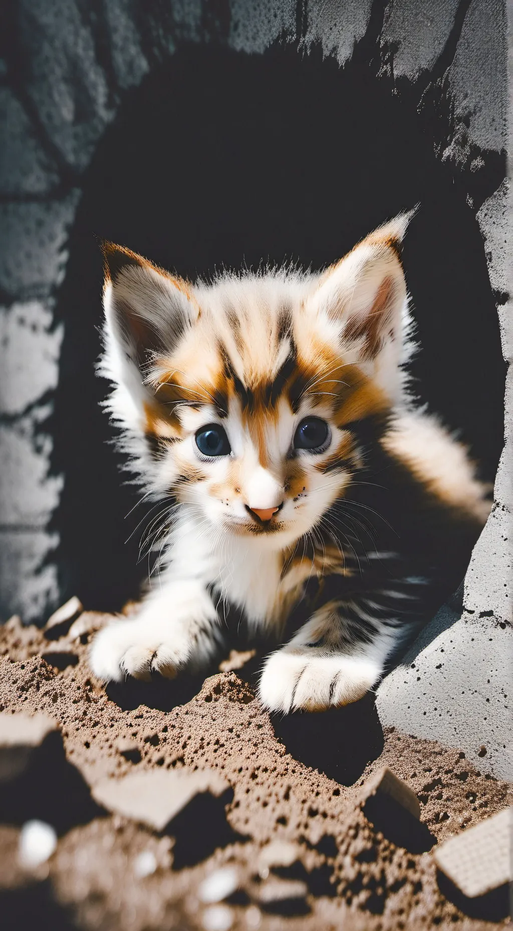 ai character: Dying kitten background