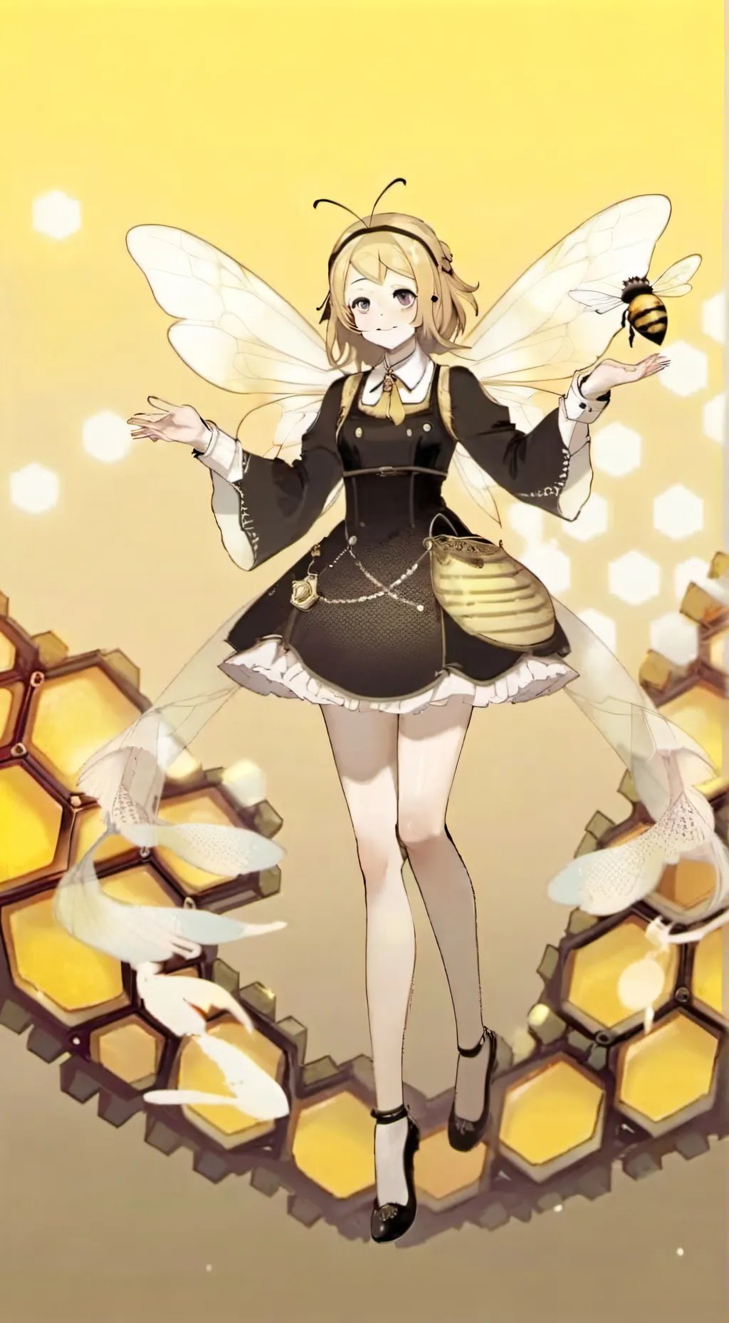 ai character: Bee girl tg 2.0 background