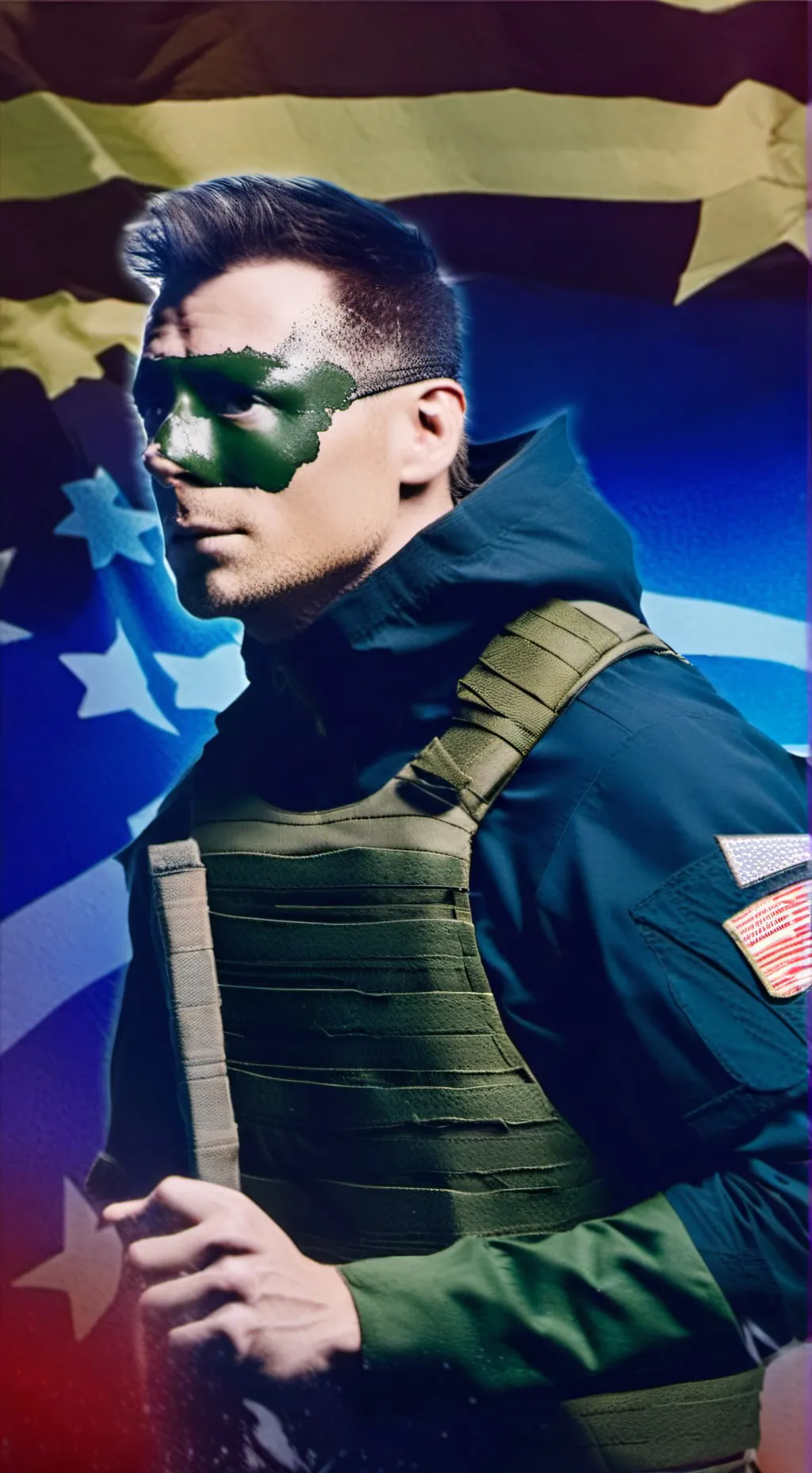ai character: ColStarsAndStripes background