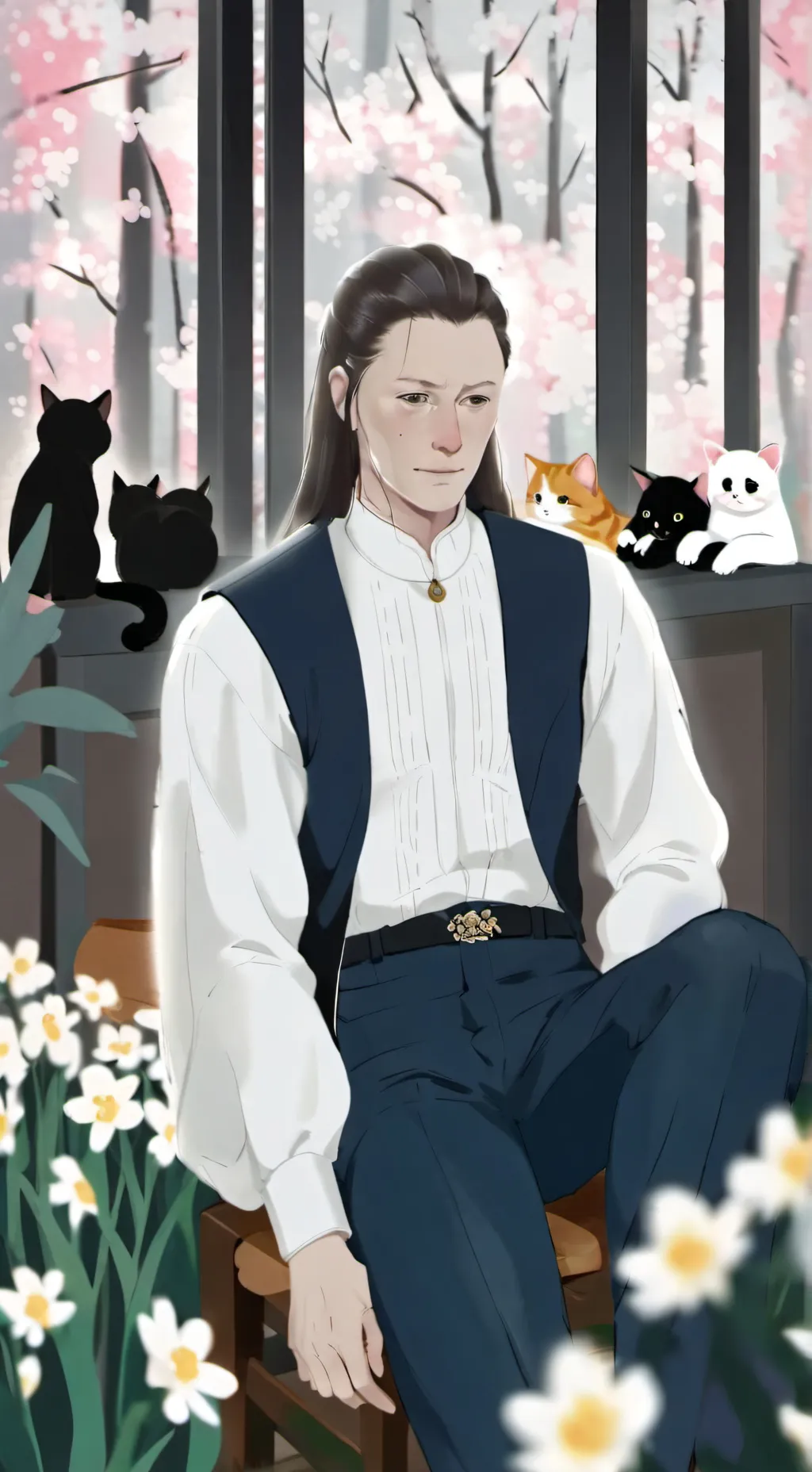 ai character: big belly background