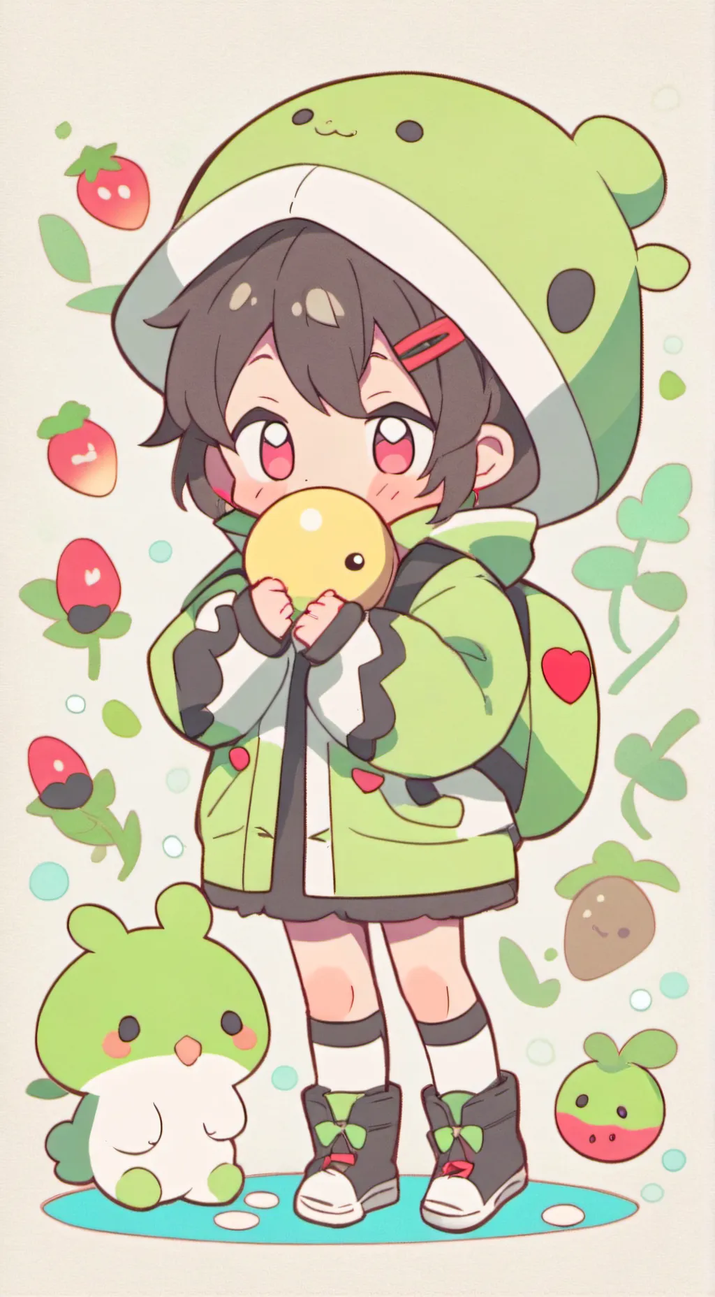 ai character: teacher training🐸🤍 background