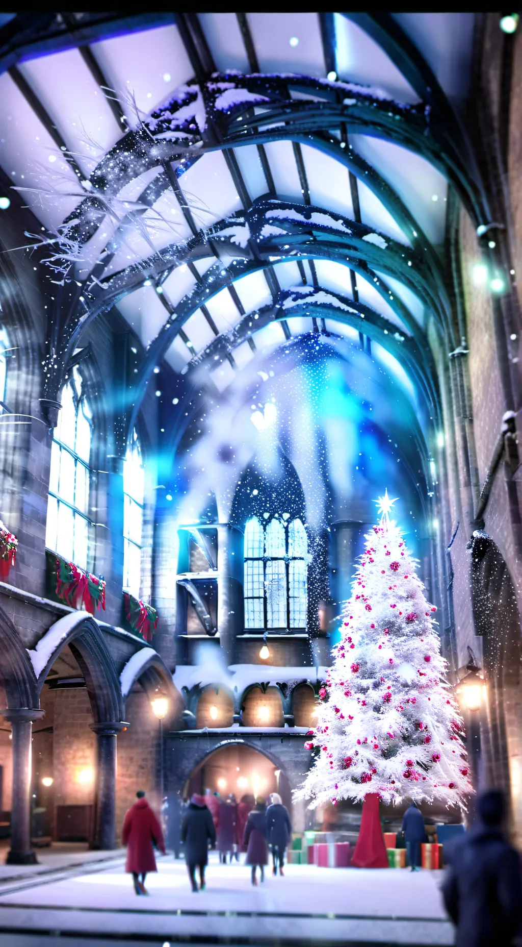 ai character: Harry christmas background