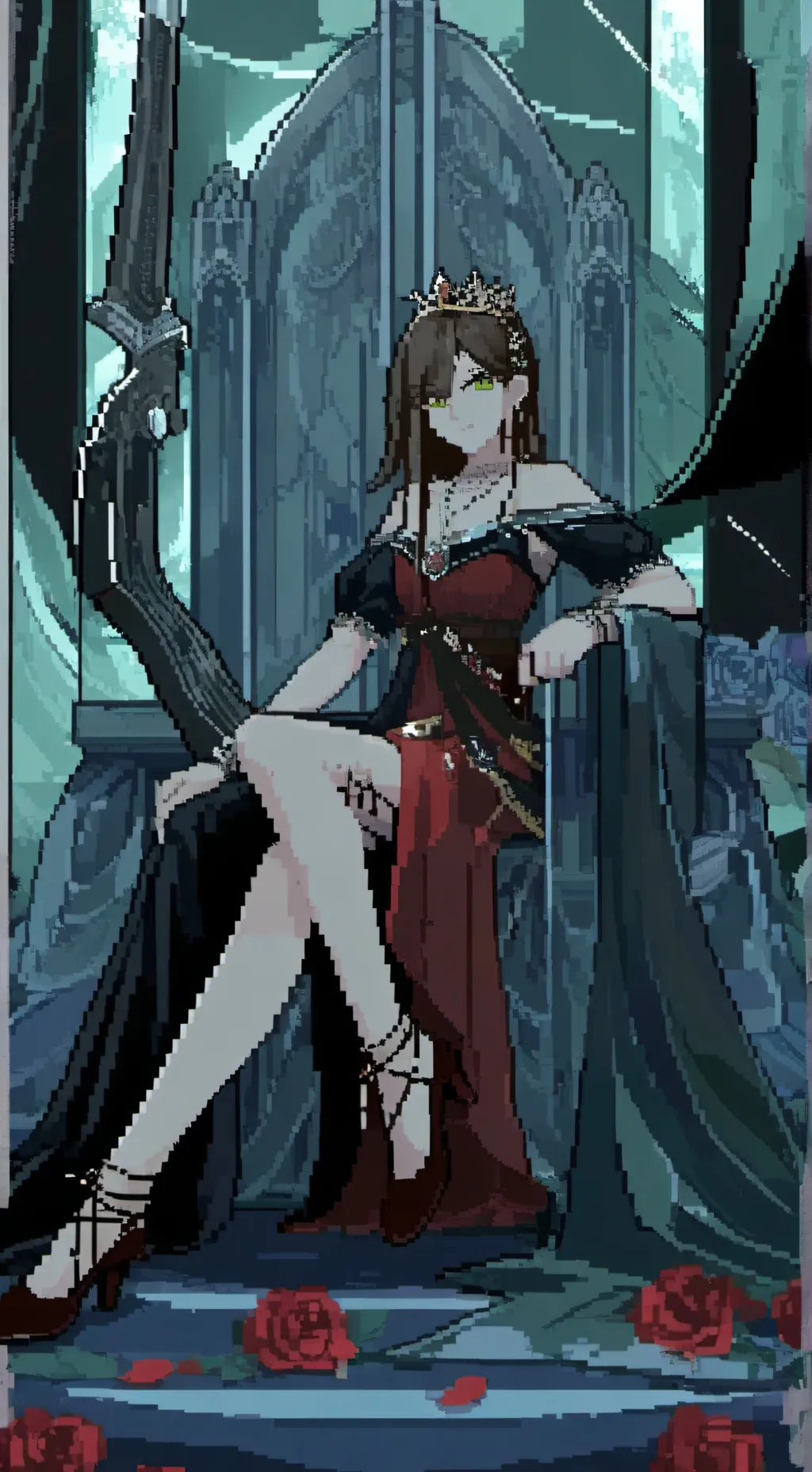 ai character: Queen Ezra  background