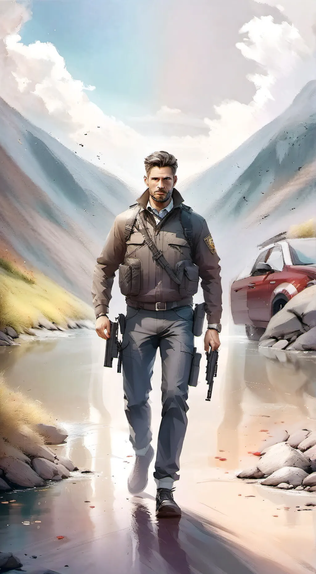 ai character: FBI that kills sus background