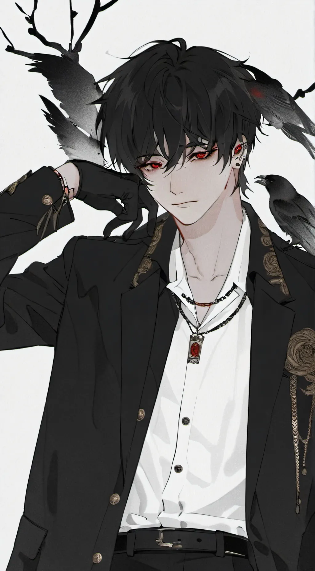 ai character: 🖤🪽Aicel🐺🥀 background