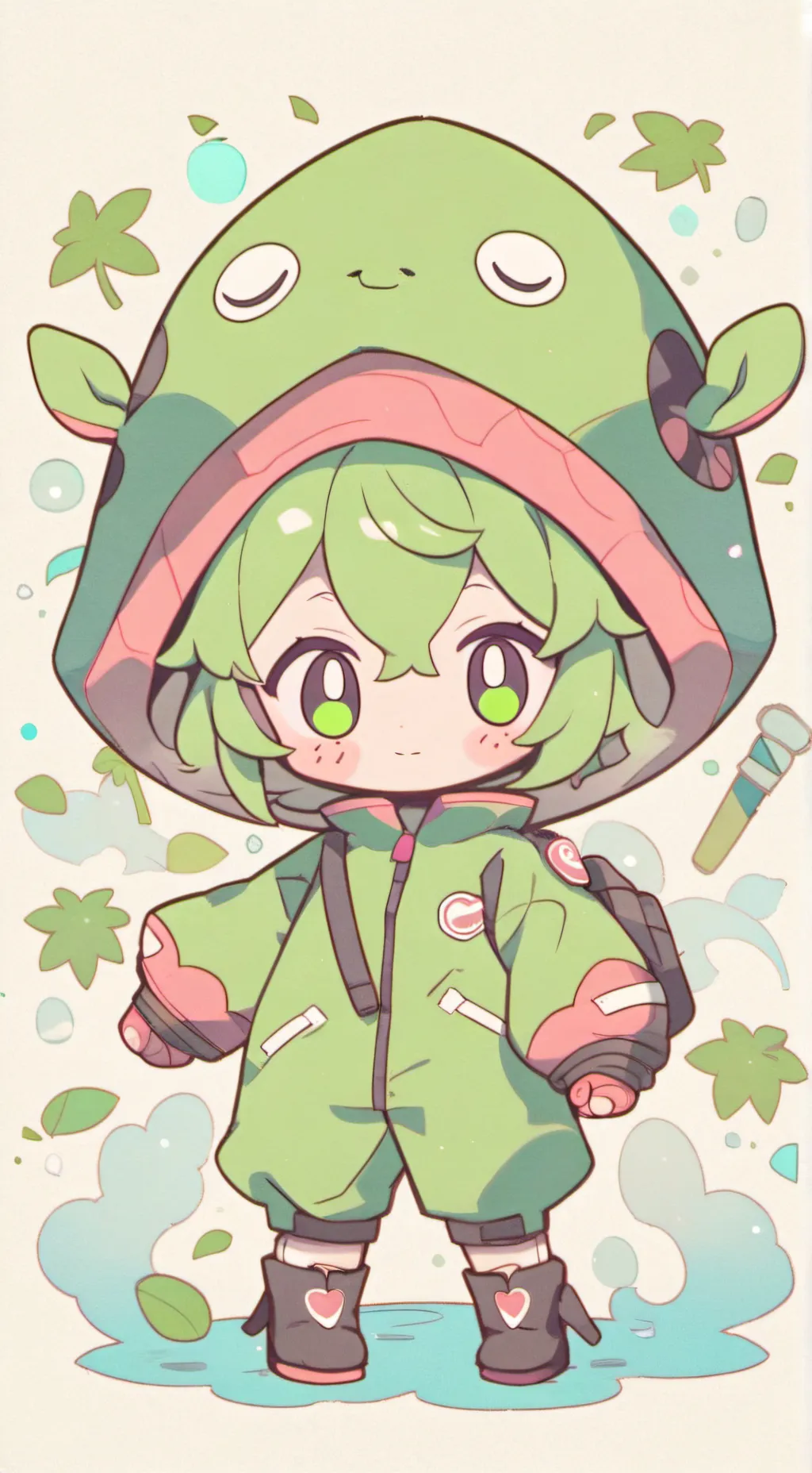 ai character:  squid game  background