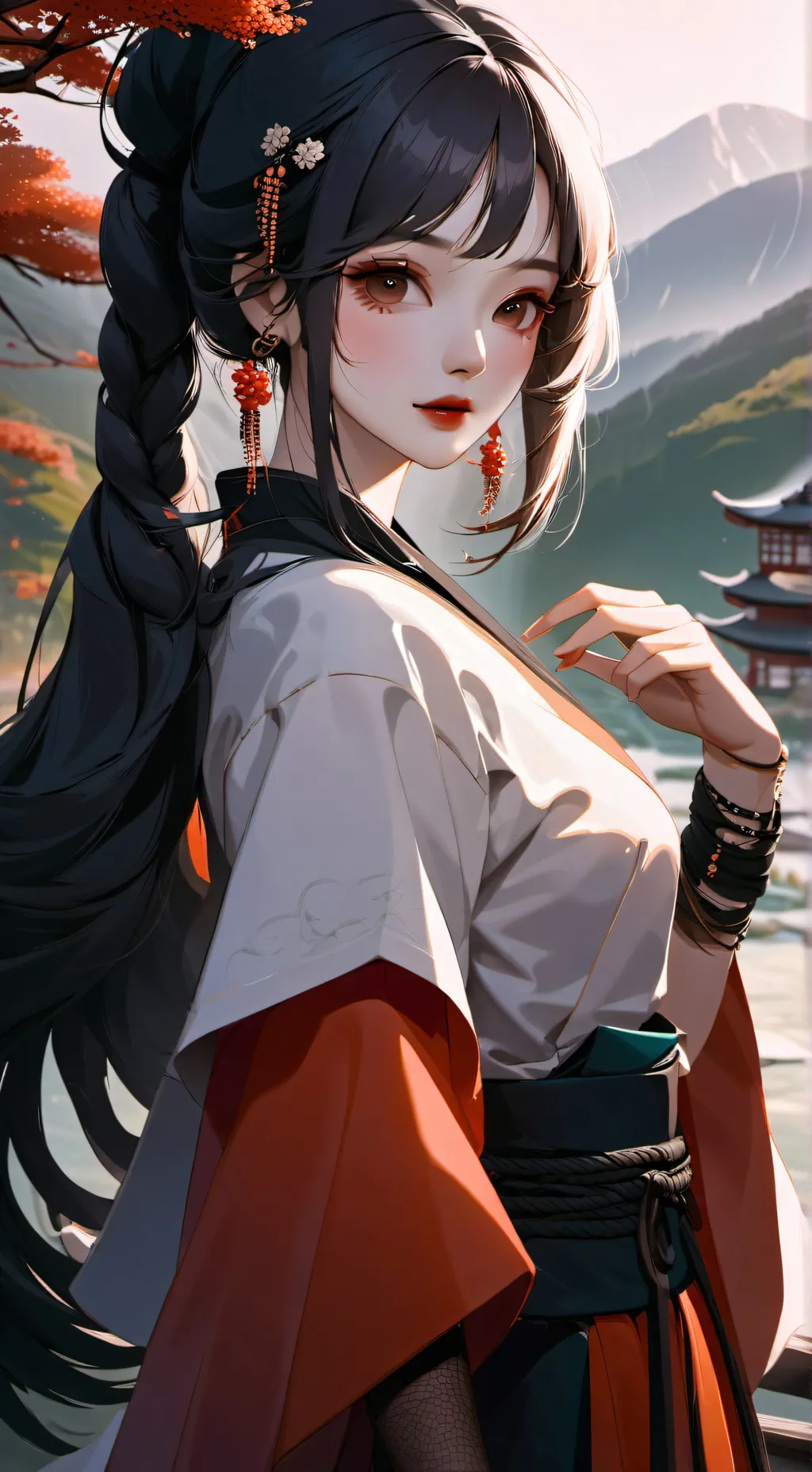 ai character: Korean girl background