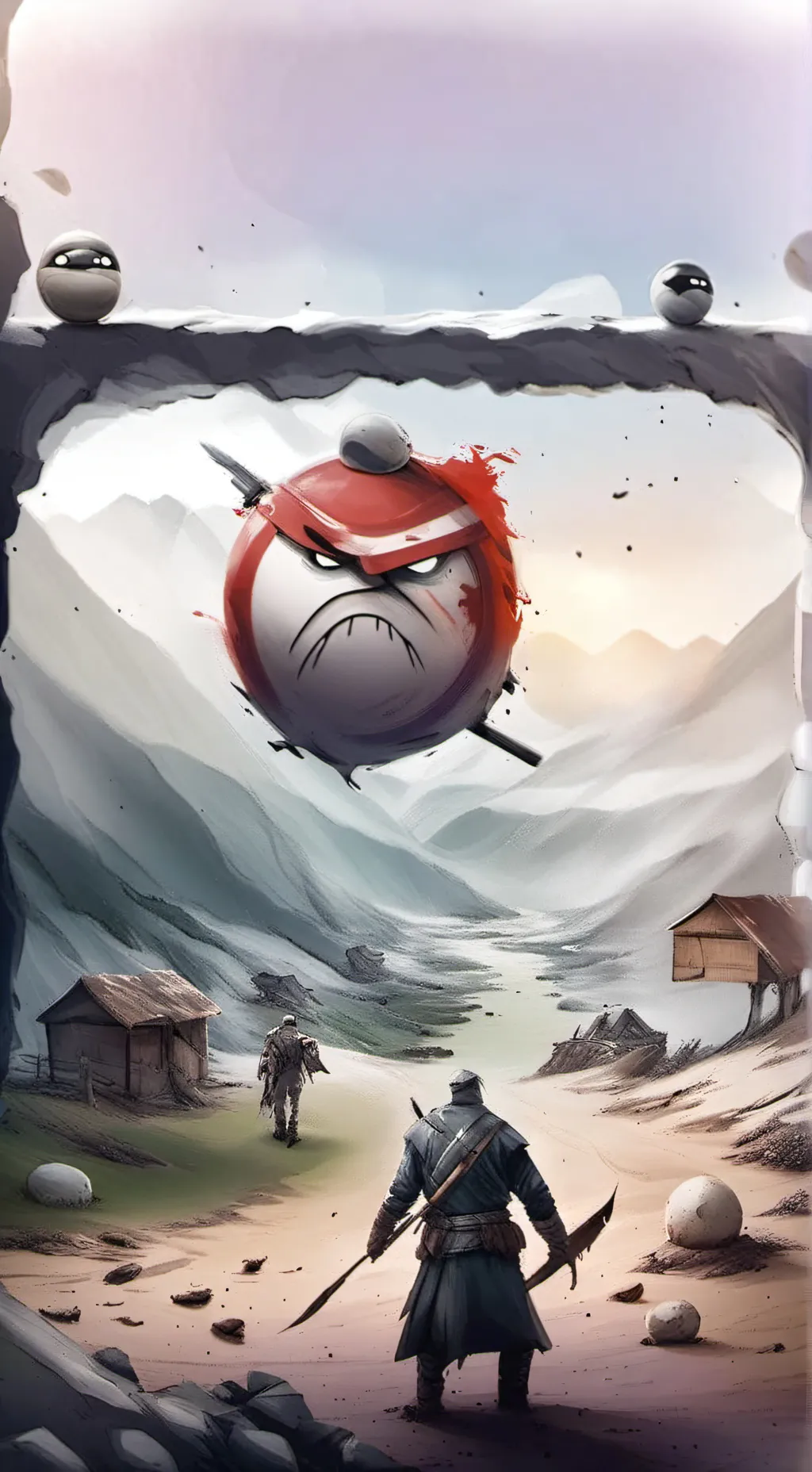 ai character: country balls background