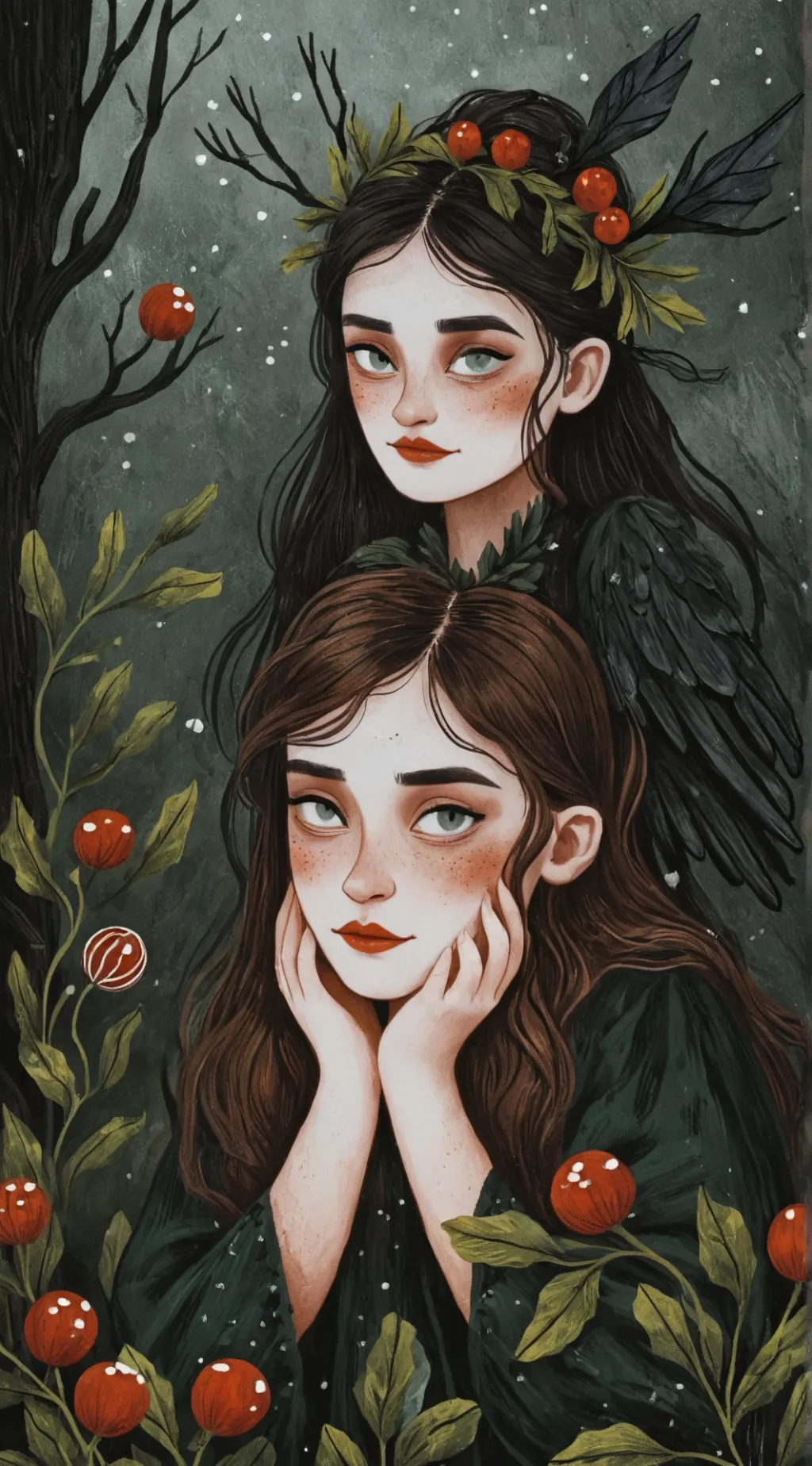 ai character: mia and maya background