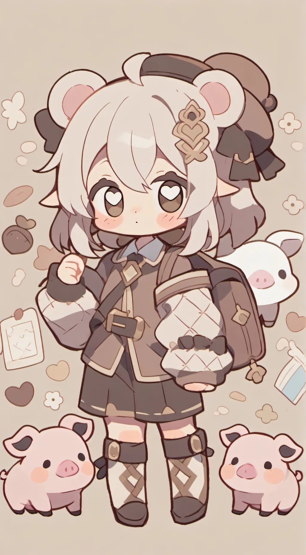 ai character: pig background