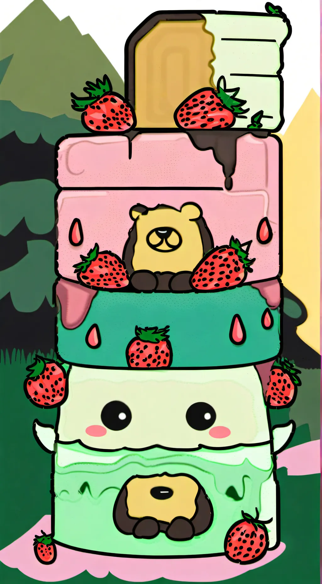 ai character: _fruitcake_ background