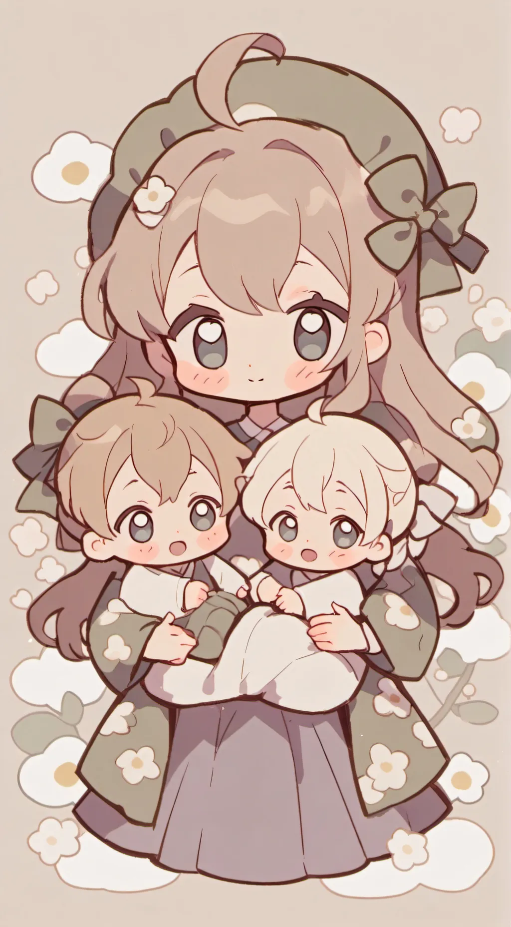 ai character: 2 newborn siblings background