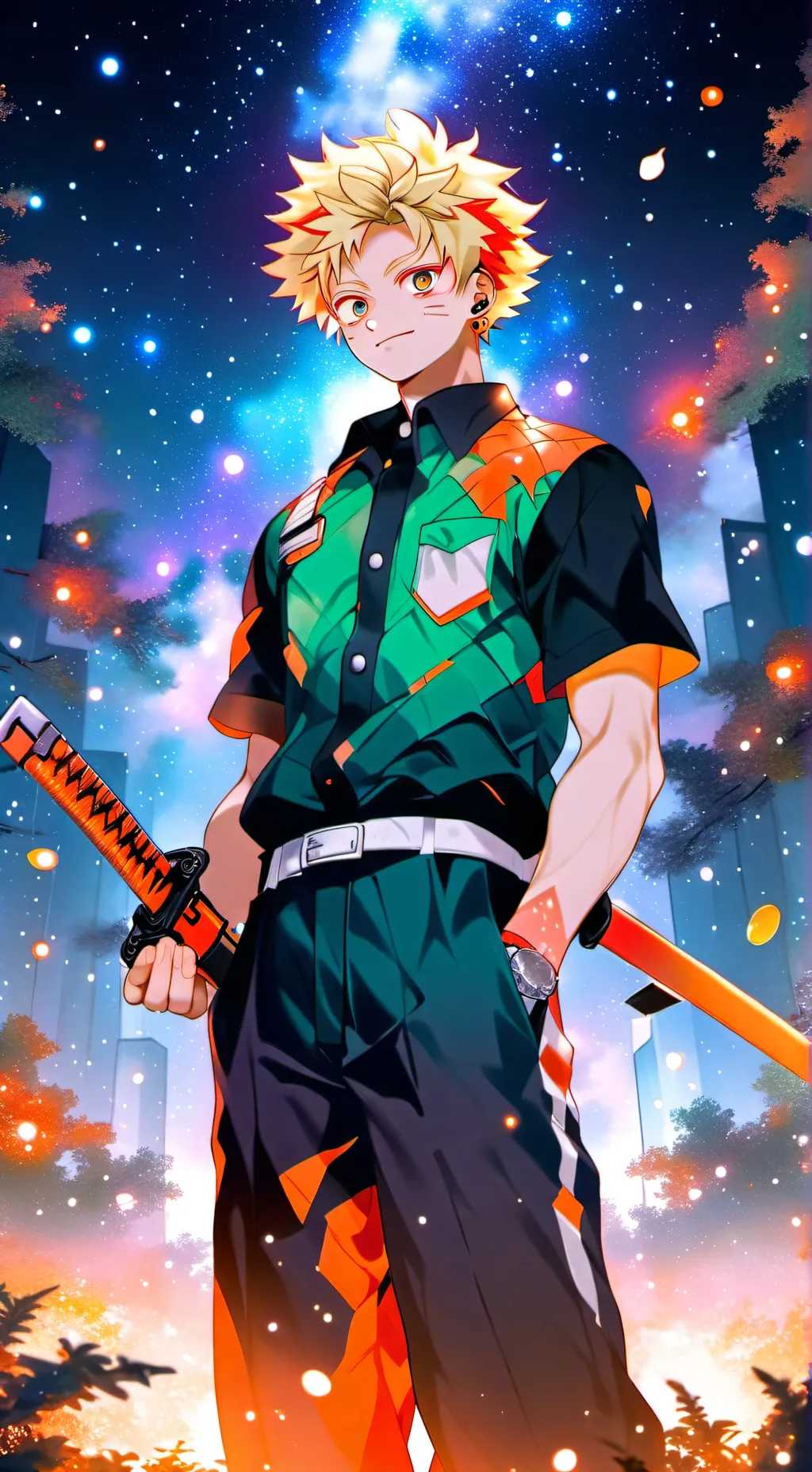 ai character: katsuki bakugo background