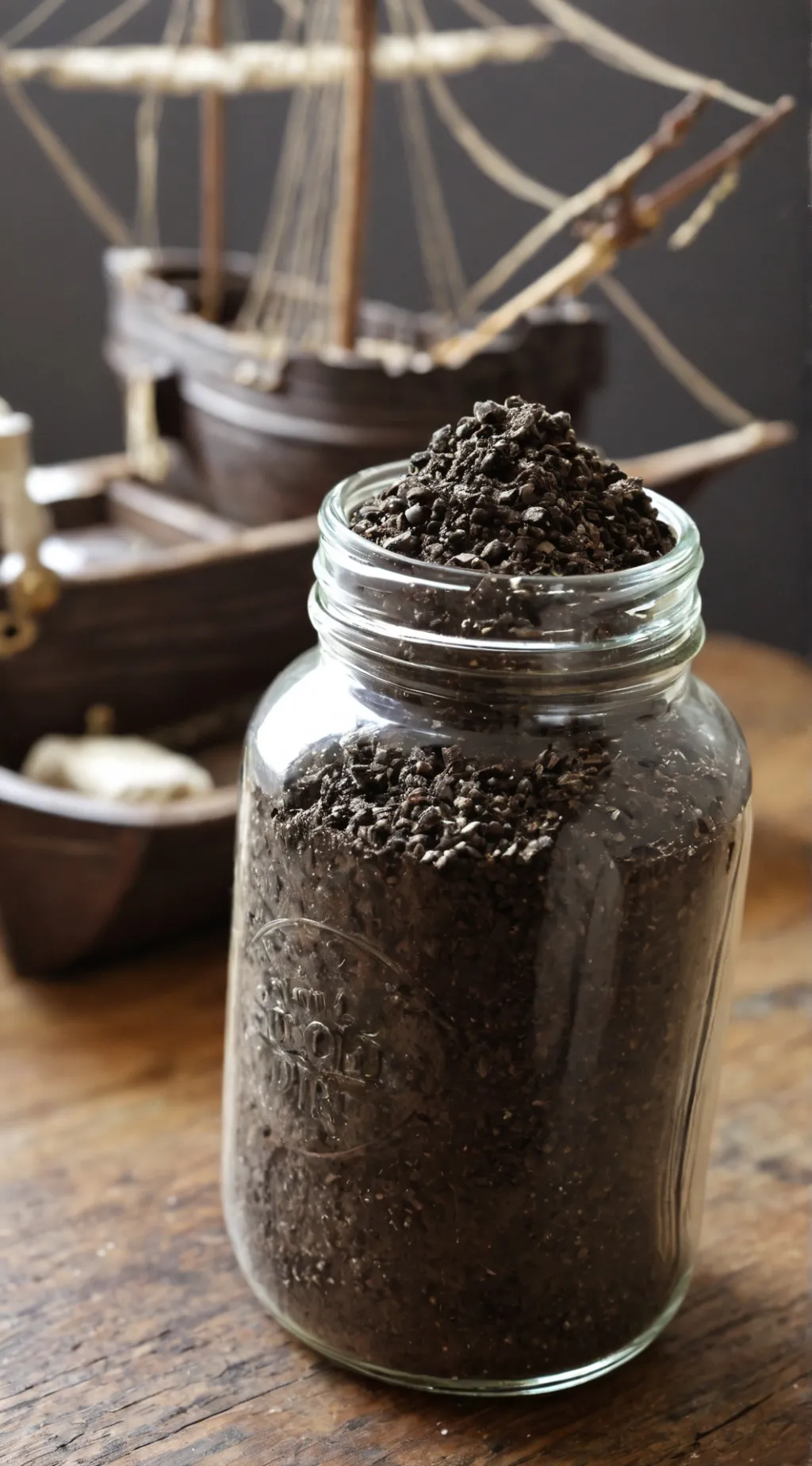 ai character: A jar of dirt background