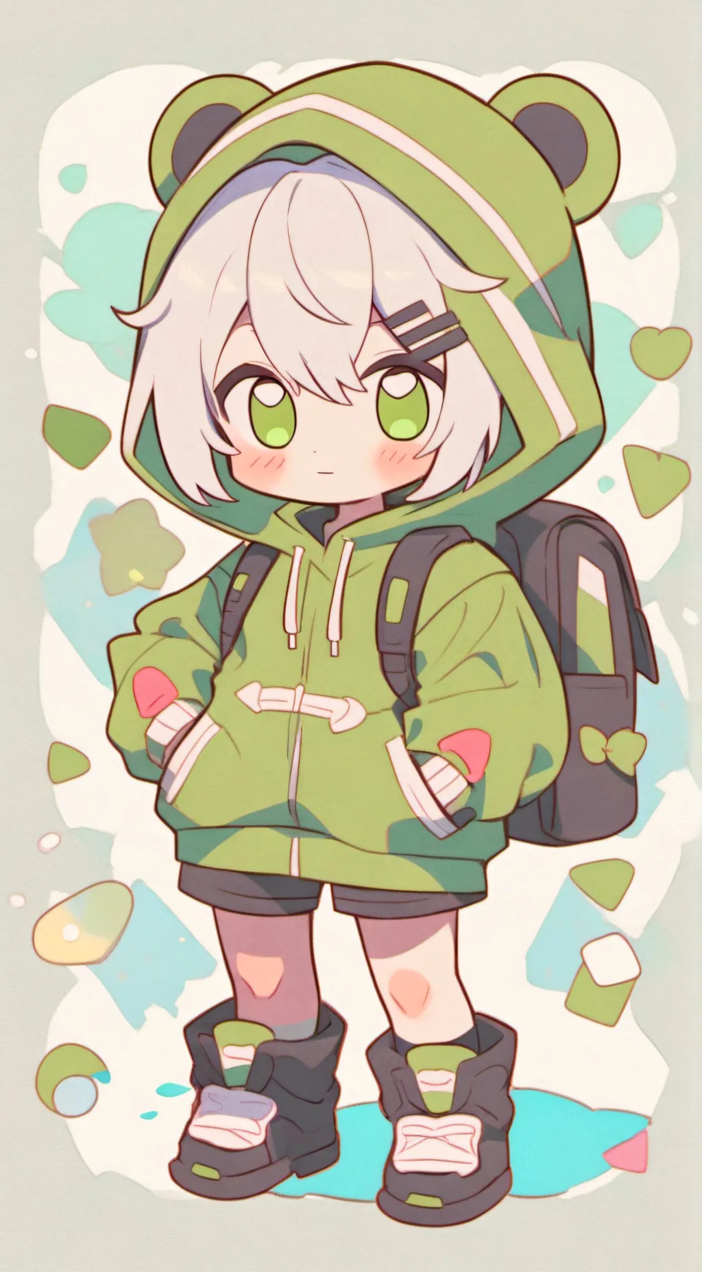 ai character: bacon background