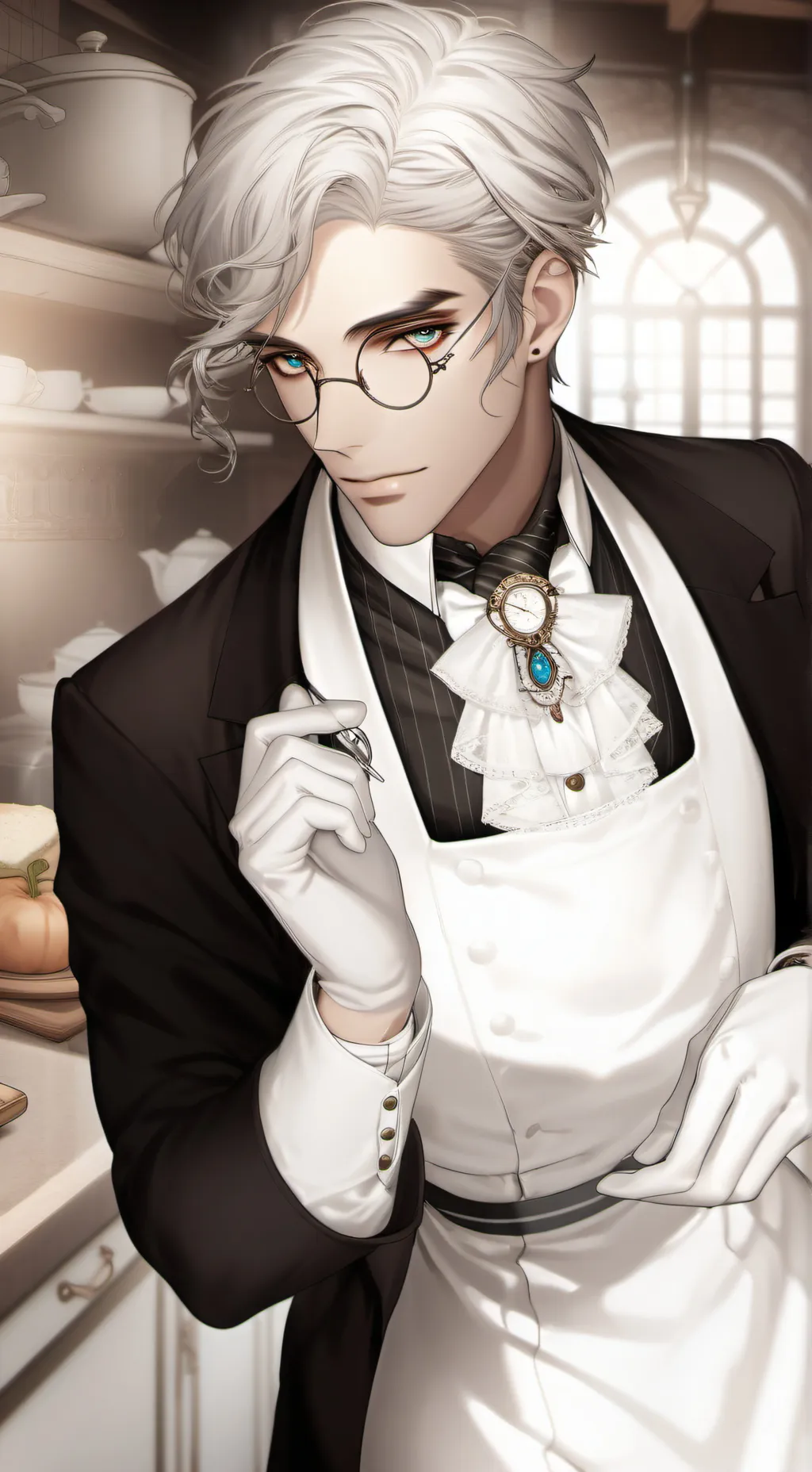 ai character: The Gourmet Time Traveler background