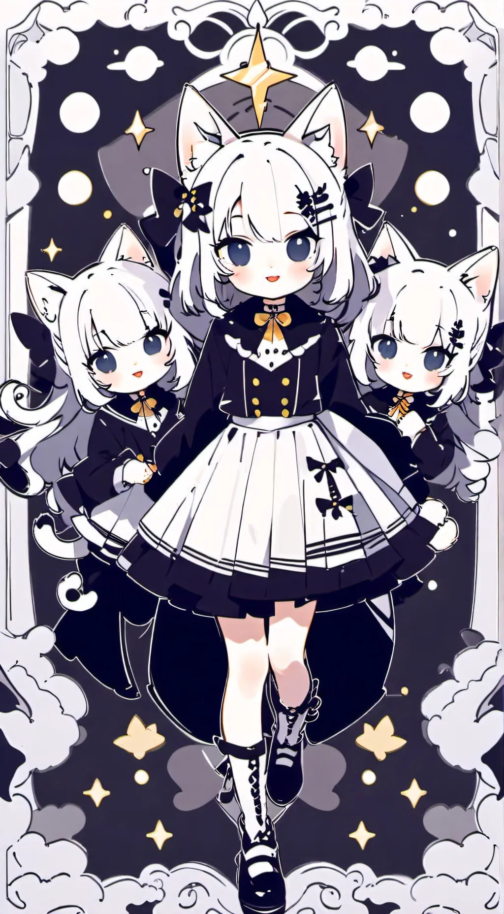 ai character: lina,luna,lana background