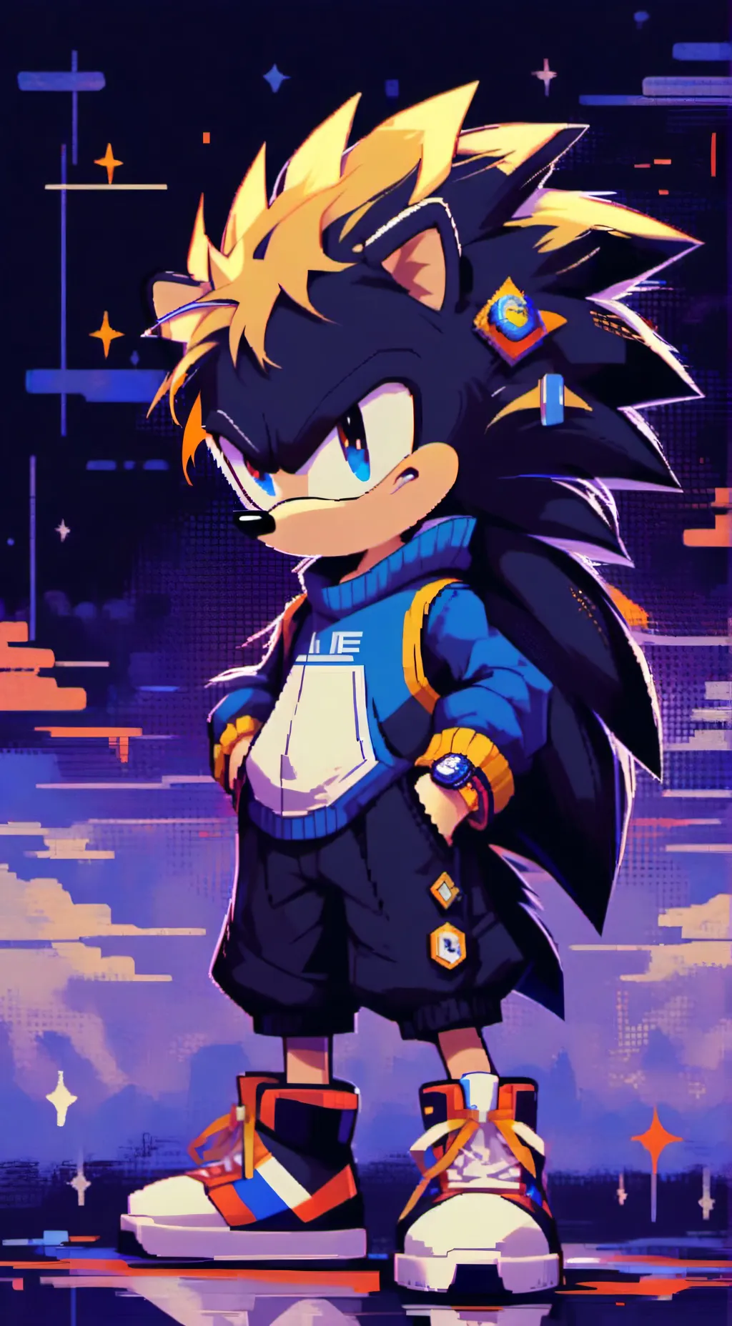 ai character: cool sonic background