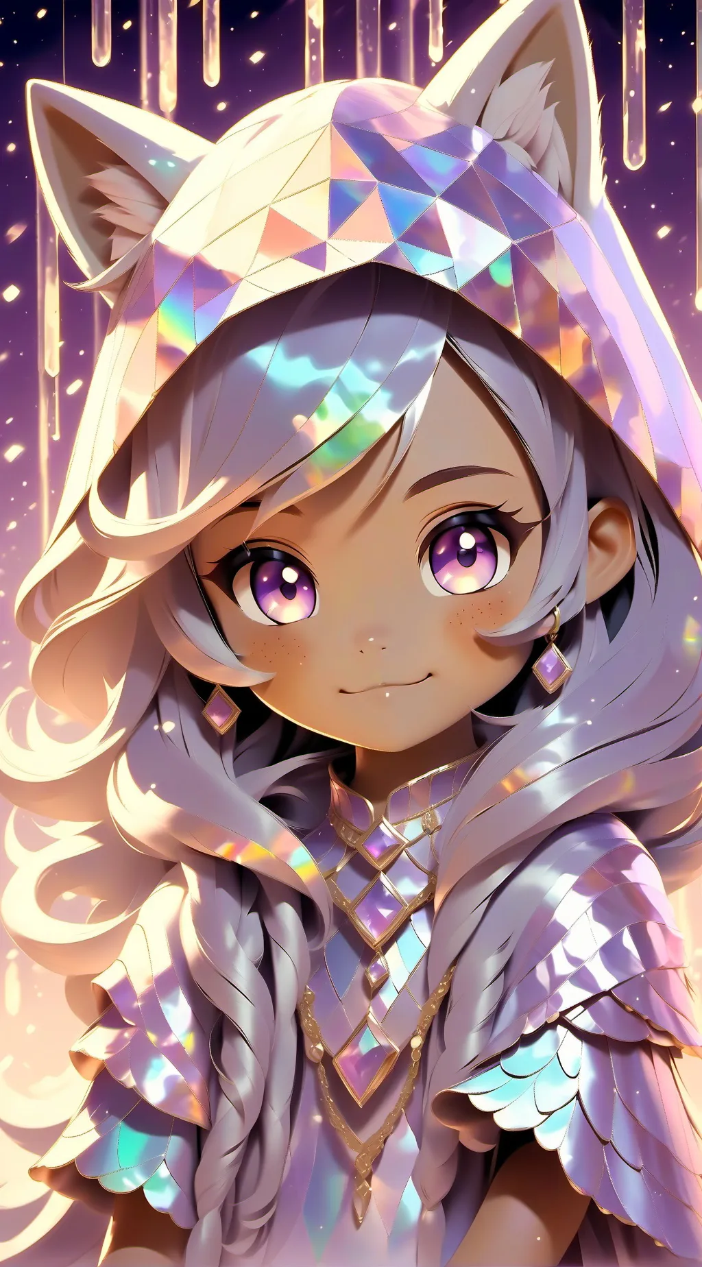 ai character: aphmaus daughter  background