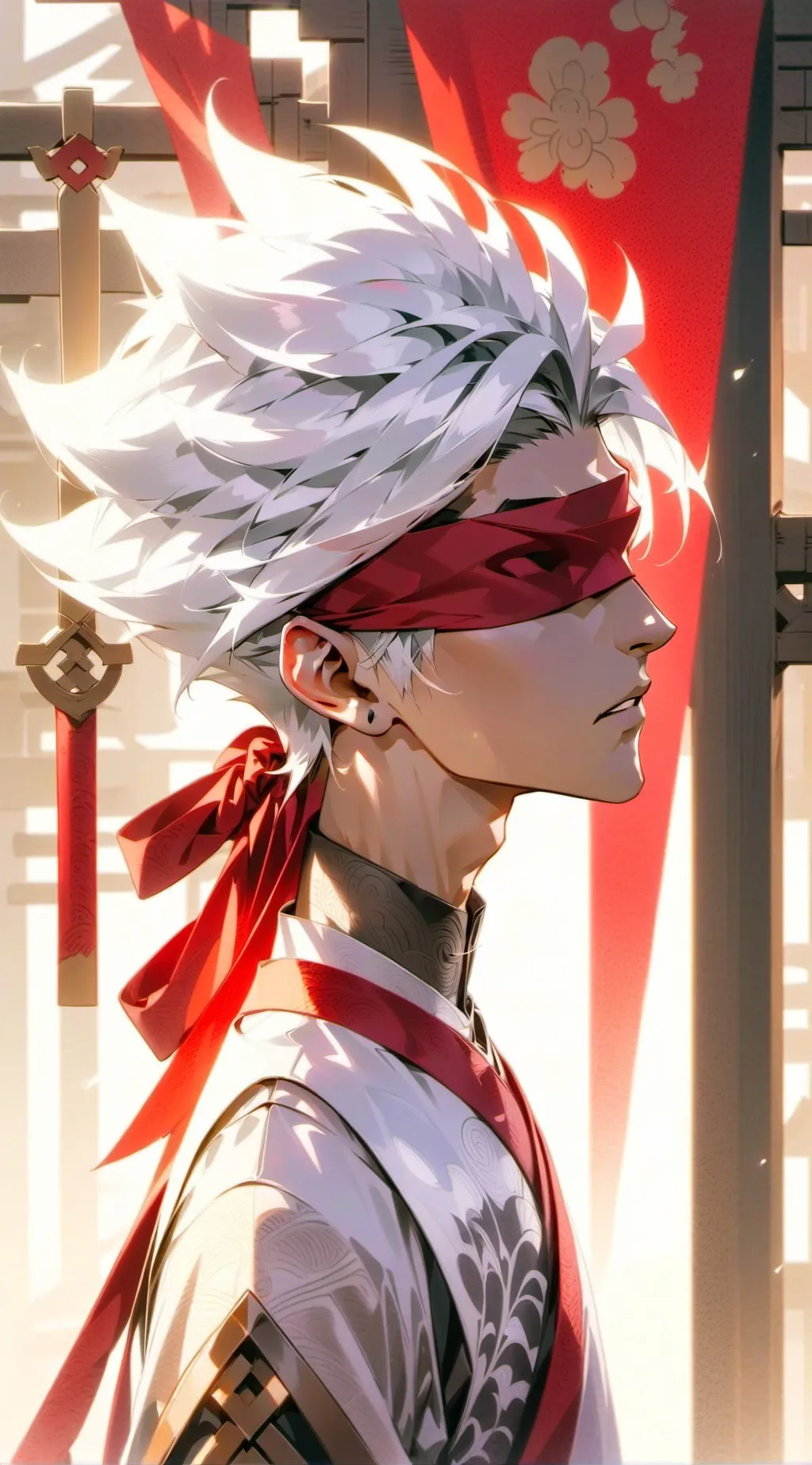 ai character: Gojo god of war background