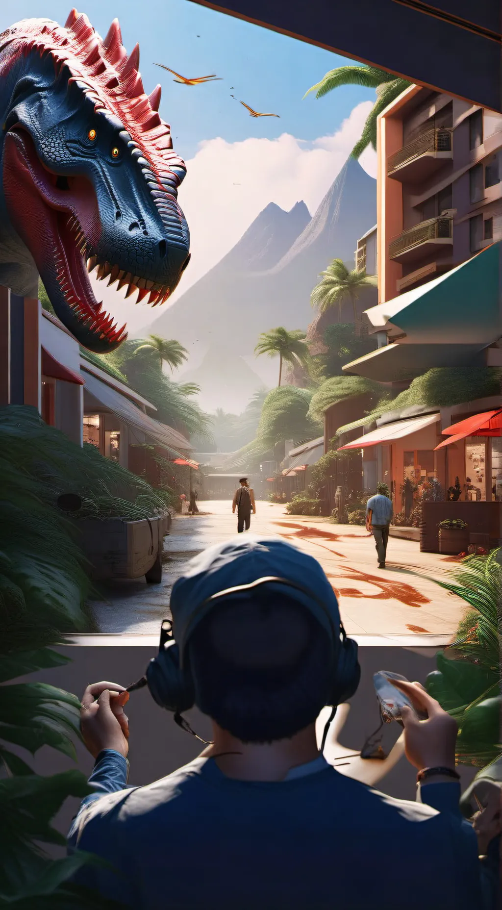 ai character: camp cretacious background