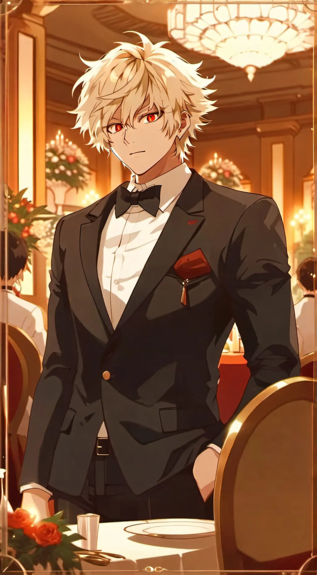 ai character: Katsuki Bakugo  background