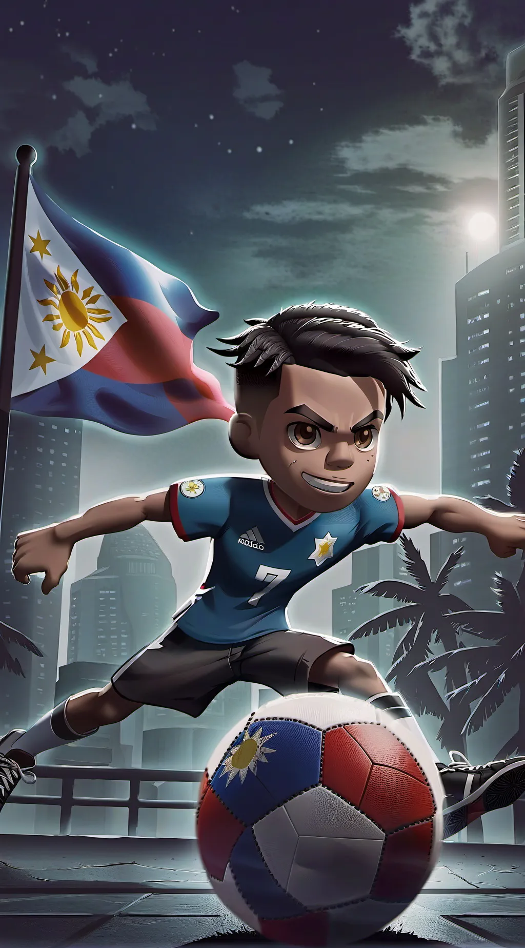 ai character: countryhuman sport background