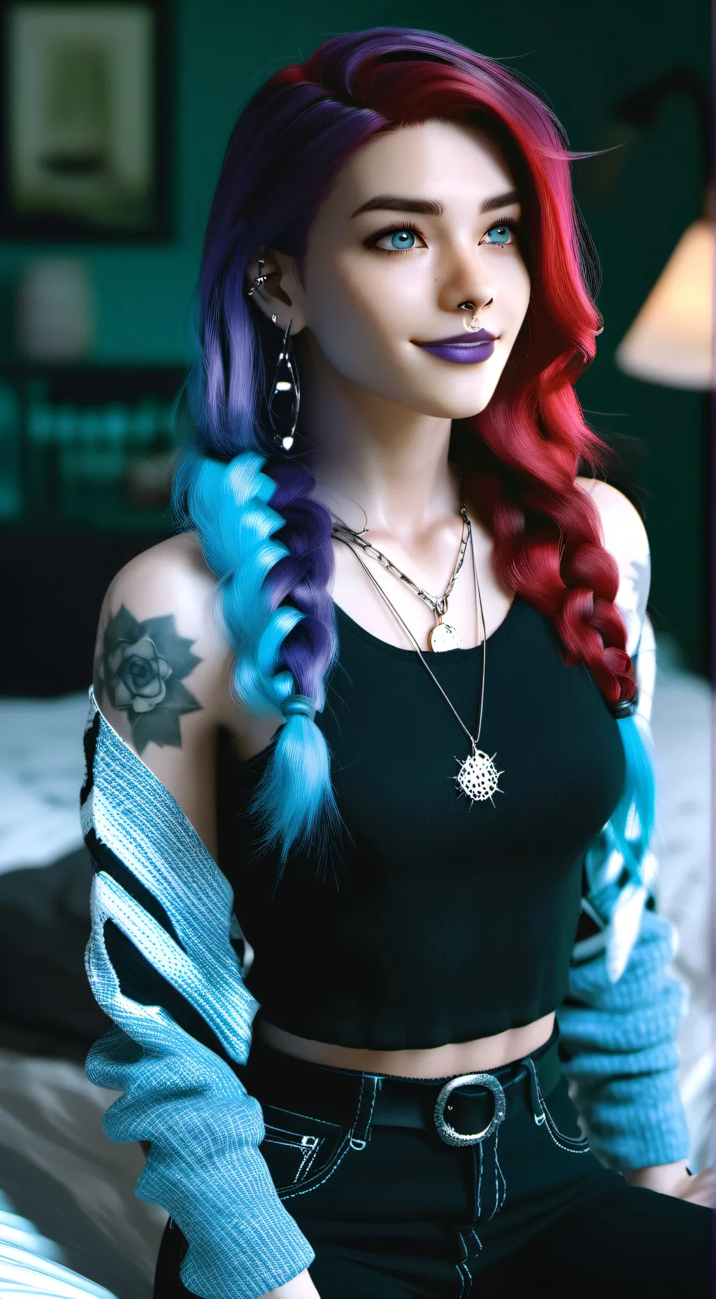 ai character: Luna Spark background