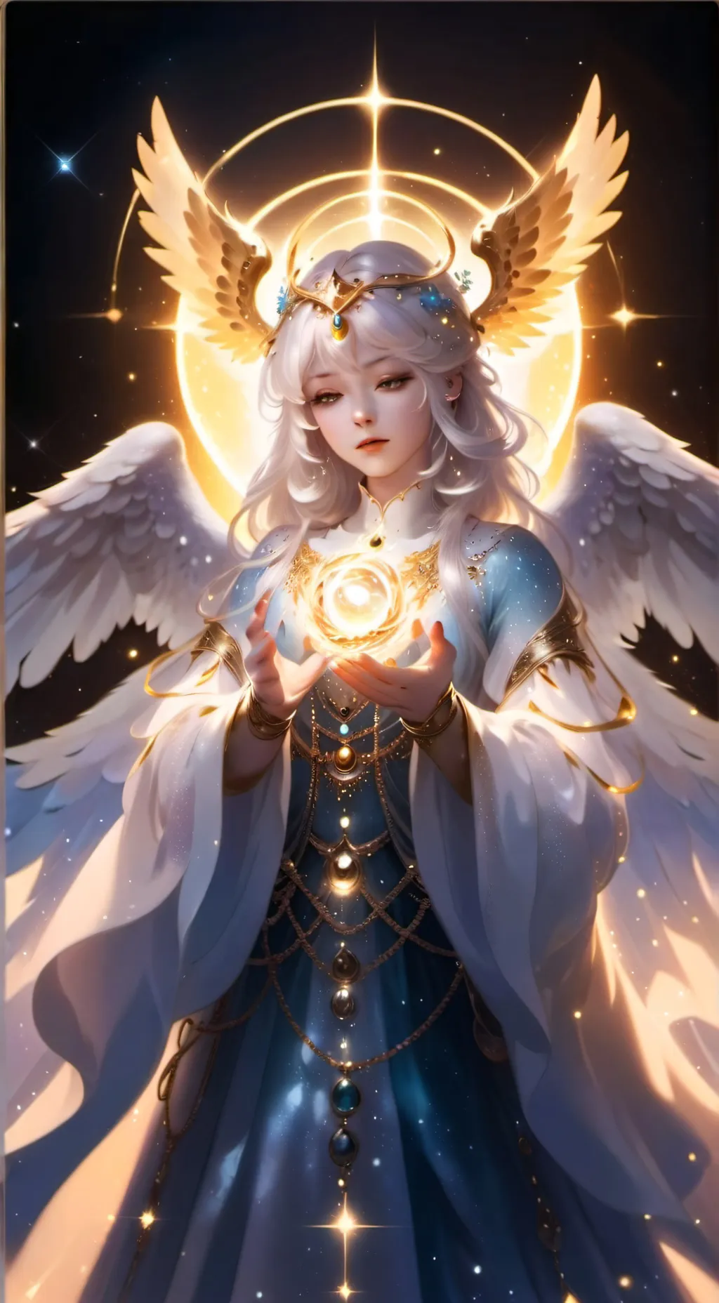 ai character: Light goddess 💫 background