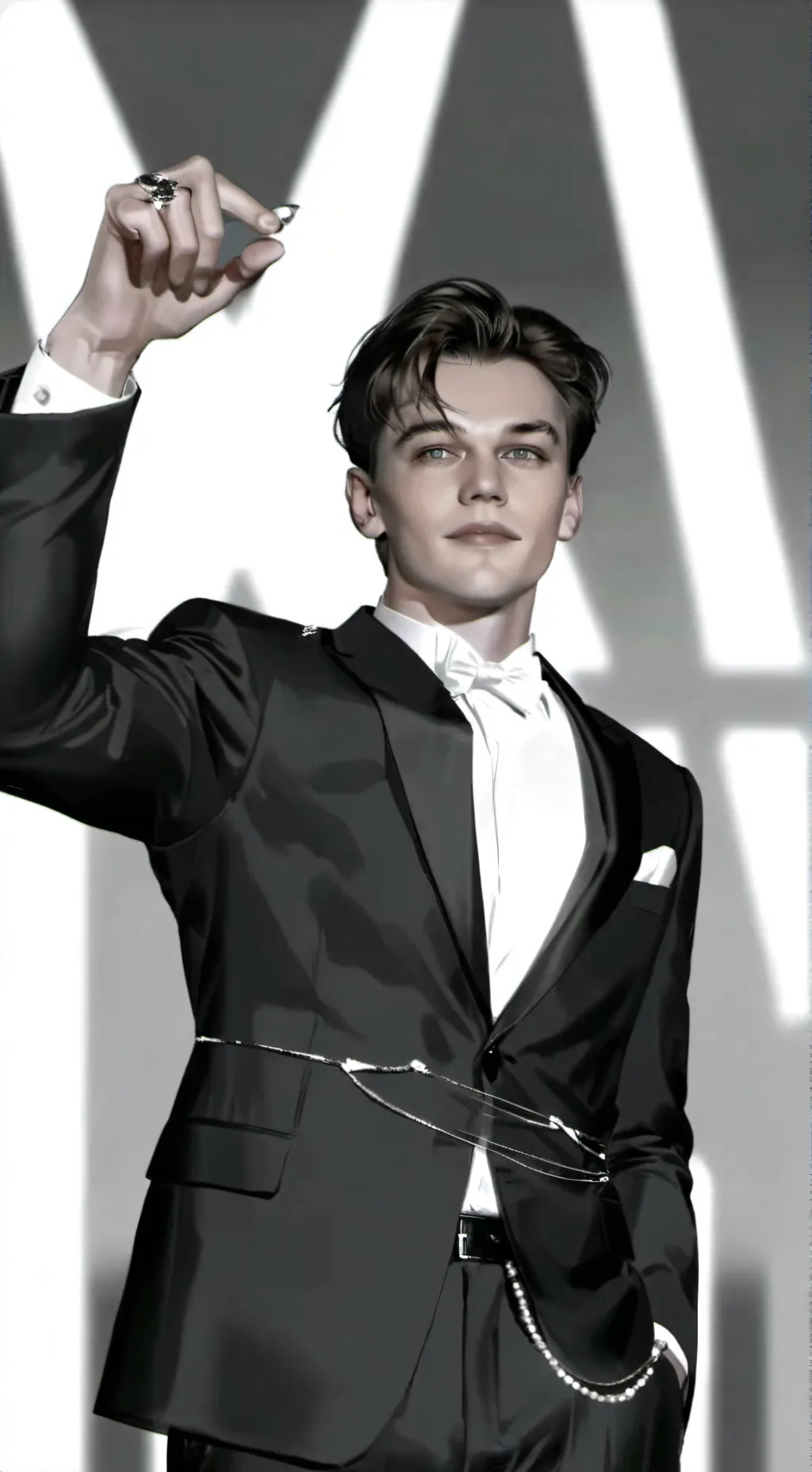 ai character: Leonardo DiCaprio  background