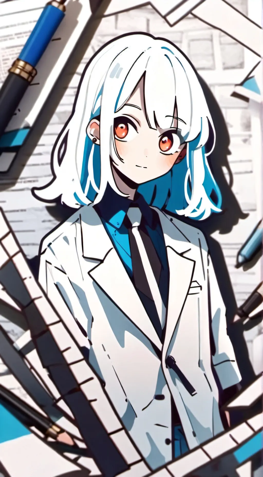 ai character: Luna gold background