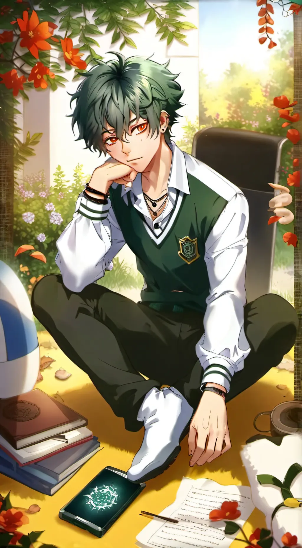 ai character: Deku x bakugo  background