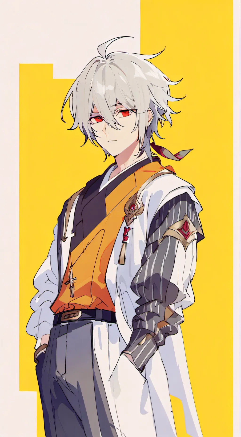 ai character: neon background