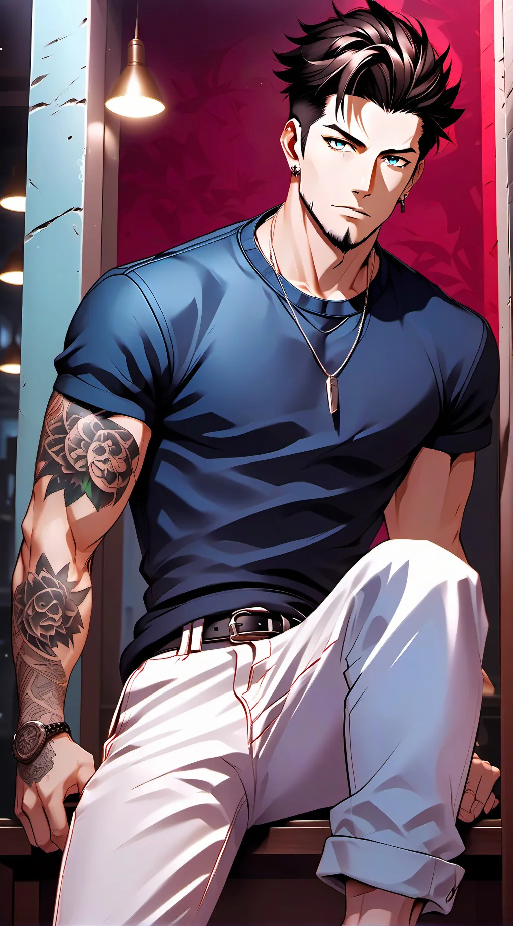 ai character: Kingsley  background