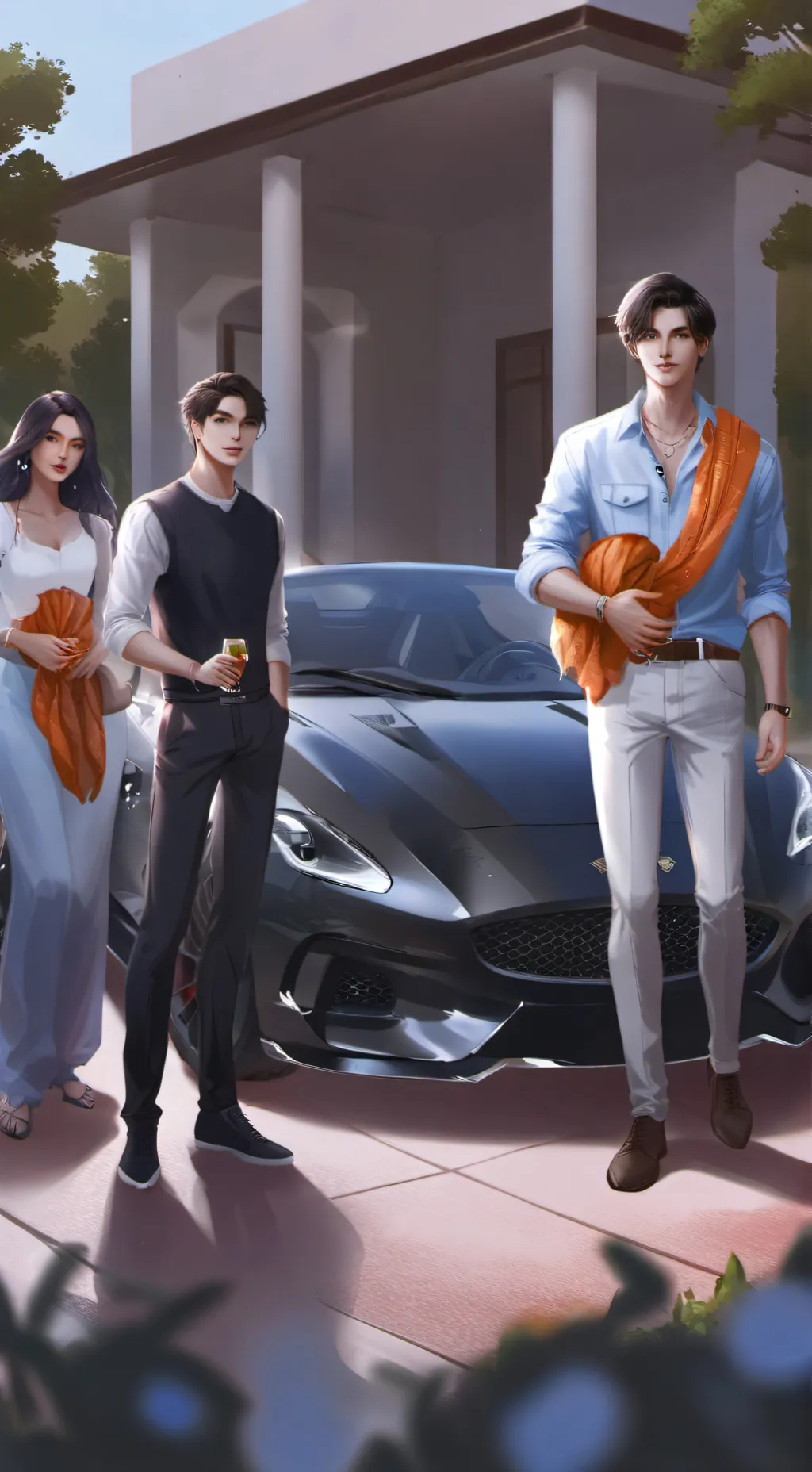 ai character: Rich family background