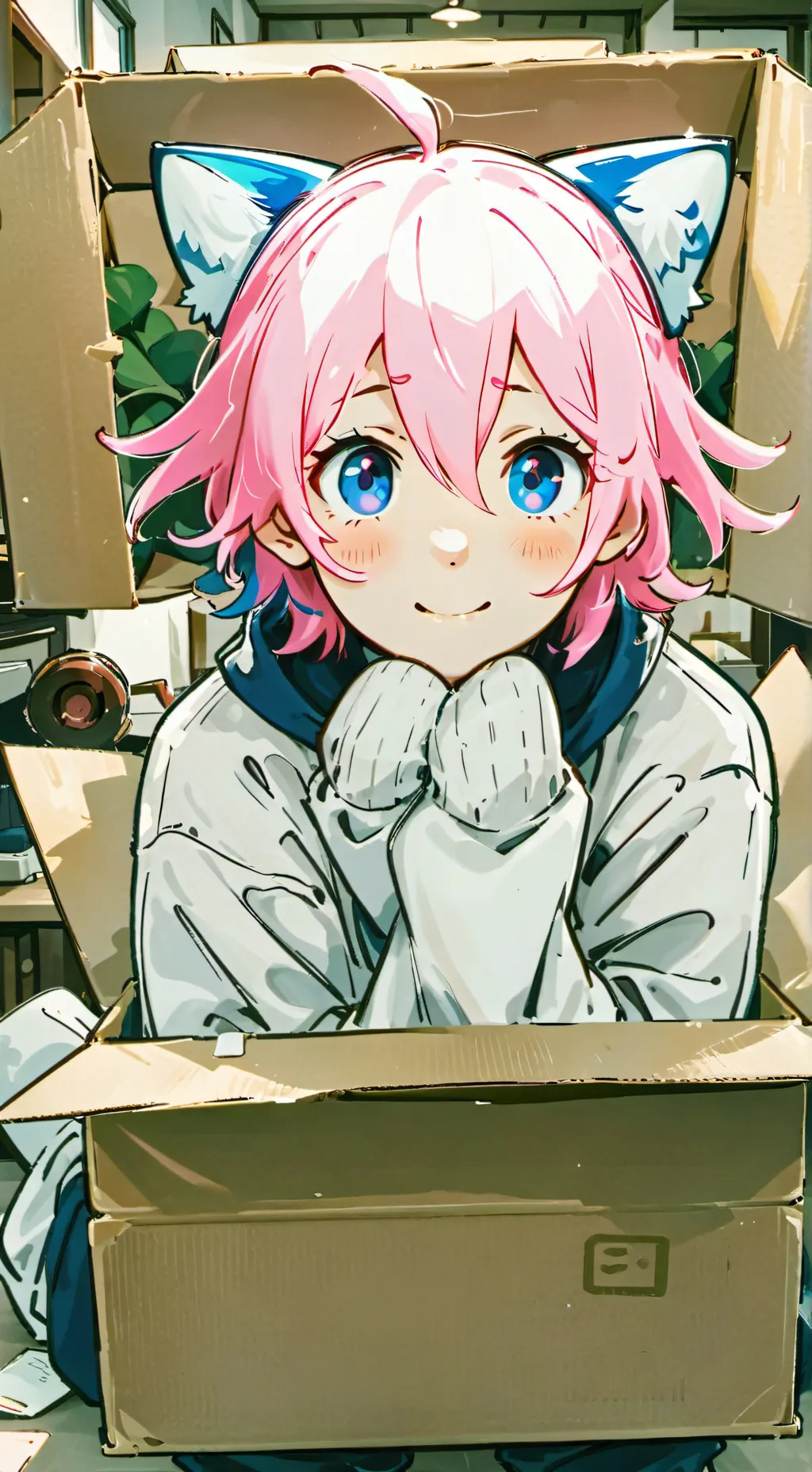 ai character: Pinky the Curious Spirit background