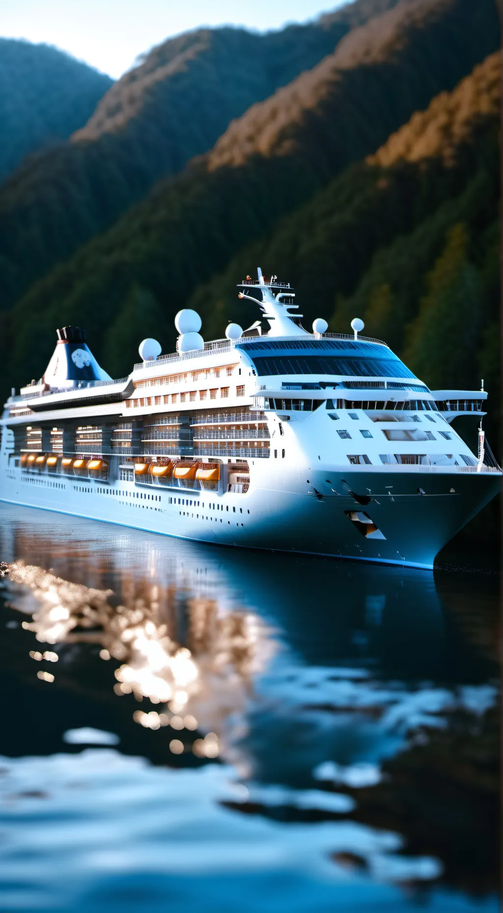 ai character: Cruise ship movie background